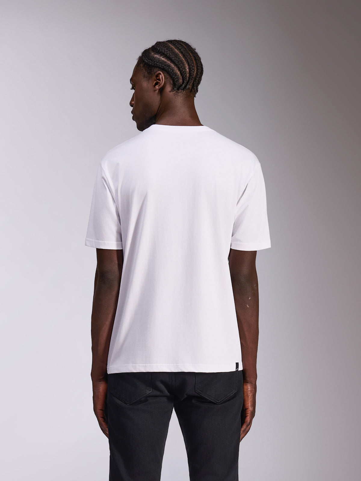 Alpinestars Always 2.0 CSF Tee, Short Sleeve T-Shirt, White, Back view, worn with black pants, casual motorsport streetwear