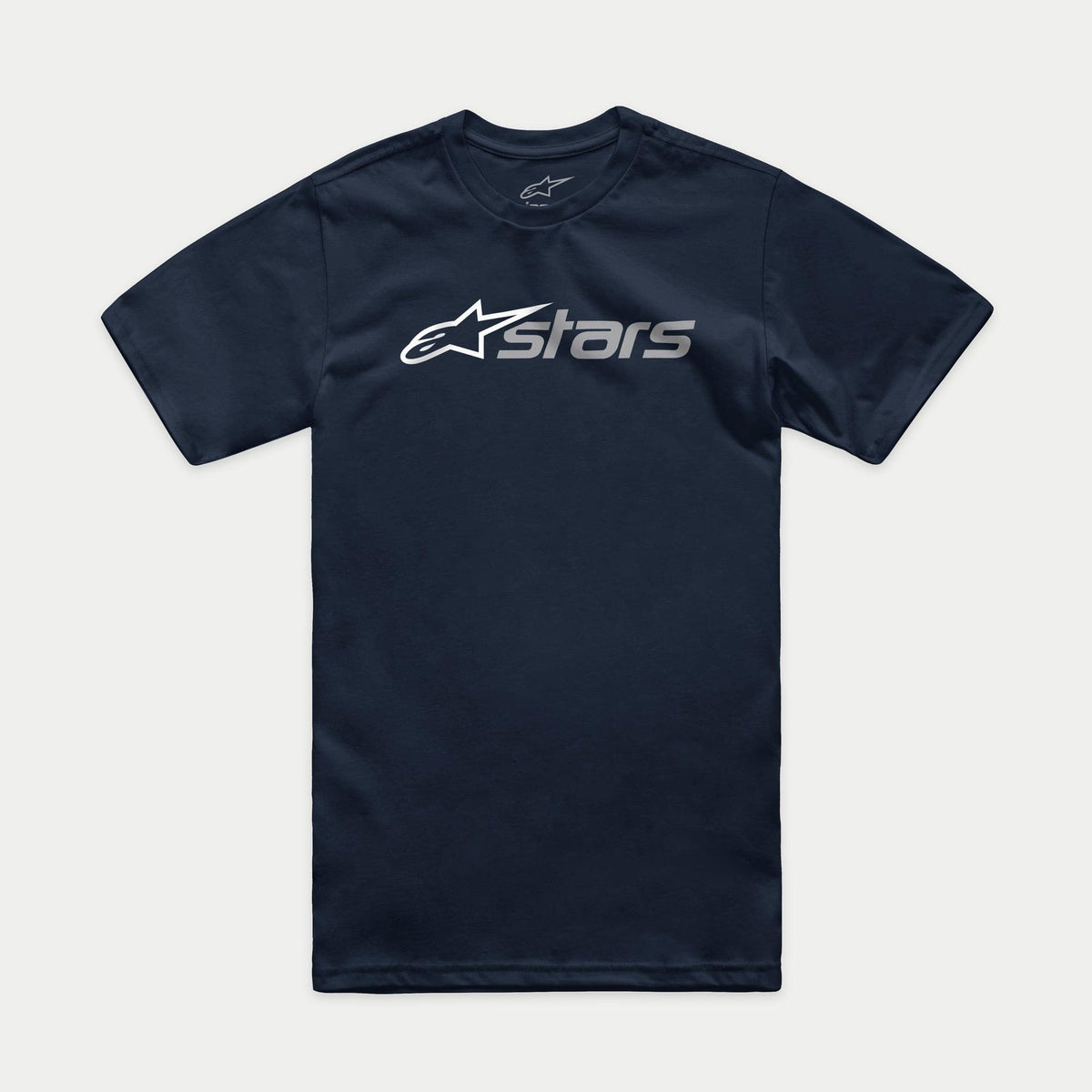 Alpinestars Blaze 2.0 CSF Tee, t-shirt z krótkim rękawem, granatowy, biało-szara grafika z logo Blaze 2.0, casualowa odzież uliczna w stylu motorsport