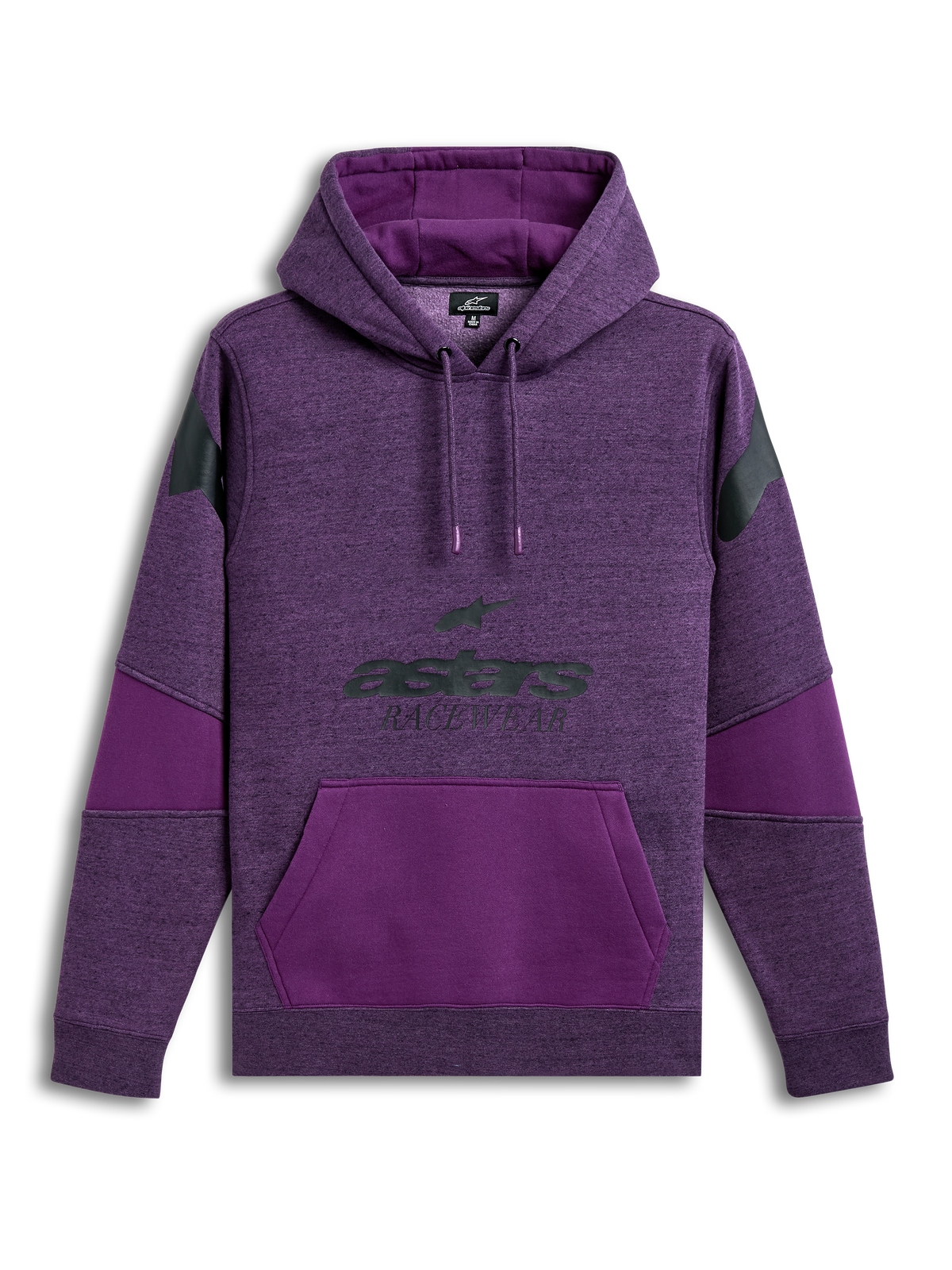Alpinestars Perpetuate Hoodie, fioletowa bluza z kapturem z polaru, kieszeń kangurka, grafika z logo z przodu, blokowanie materiału