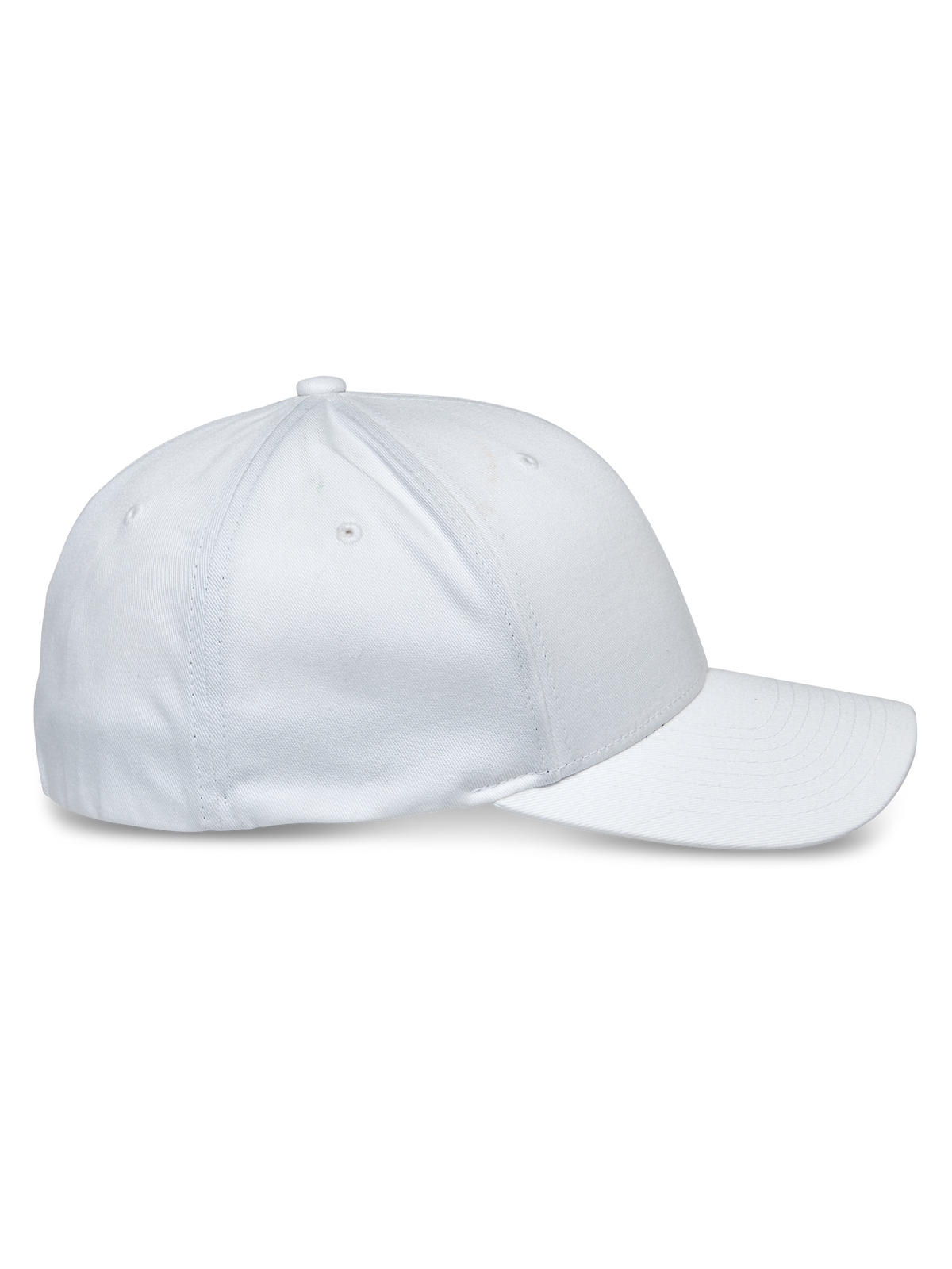 Alpinestars Share Hat, biała czapka z daszkiem, widok z boku, zakrzywiony daszek i usztywniona korona, materiał z elastycznego kepru, sportowe akcesorium