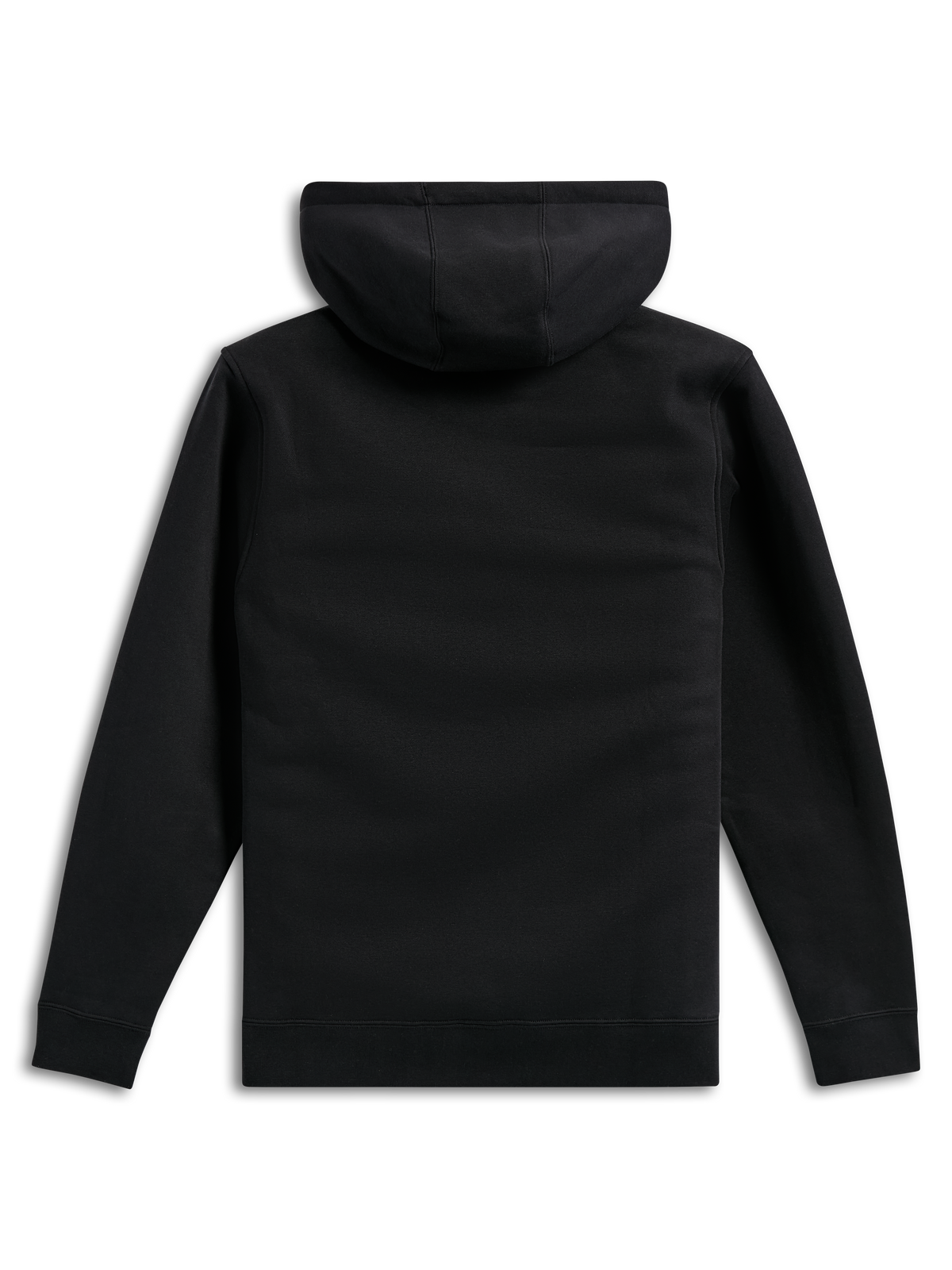 Alpinestars Ellipsoid Hoodie, czarna bluza z kapturem, widok z tyłu, gładki polar, codzienna odzież streetwear, prążkowane mankiety i dół