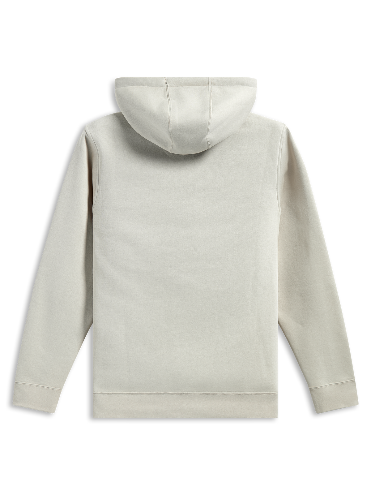 Alpinestars Pulse Hoodie, widok z tyłu, kolor piaskowy złamanej bieli, codzienna bluza polarowa, długie rękawy ze ściągaczami przy mankietach i na dole, fason z kapturem, streetwear inspirowany sportami motorowymi