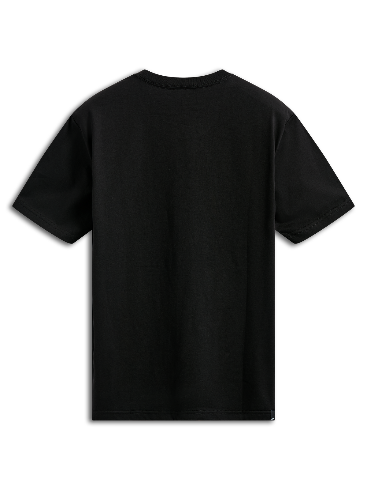 Alpinestars Noka CSF Tee, koszulka z krótkim rękawem, czarna, widok z tyłu, gładka, jednolity kolor, codzienna odzież sportowa inspirowana sportami motorowymi