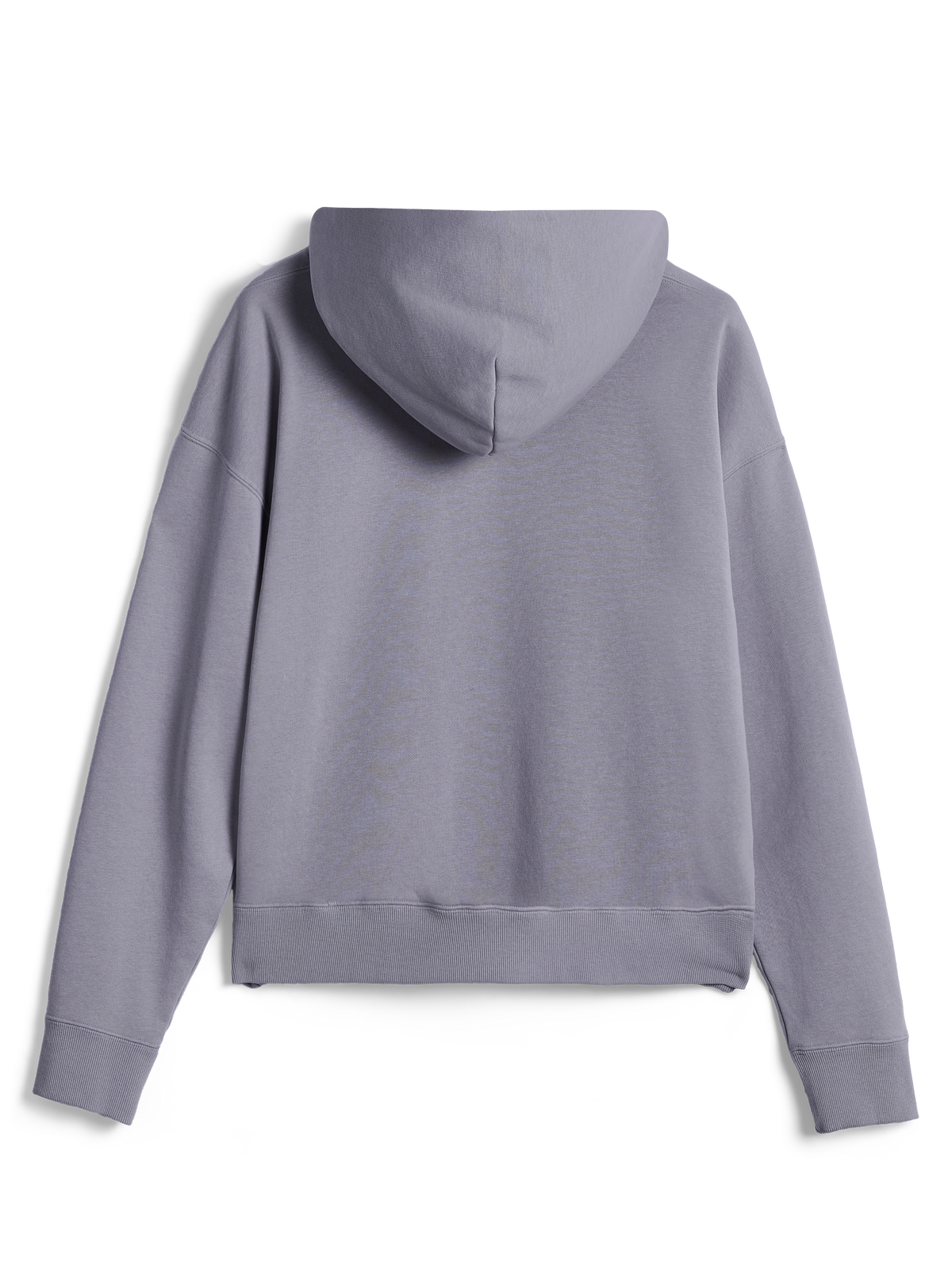 Alpinestars Essentials Ageless Hoodie, casualowa odzież streetwear, srebrna, widok z tyłu bluzy z długim rękawem, prążkowane mankiety i dół, czysty minimalistyczny design z wykończeniem typu stone wash