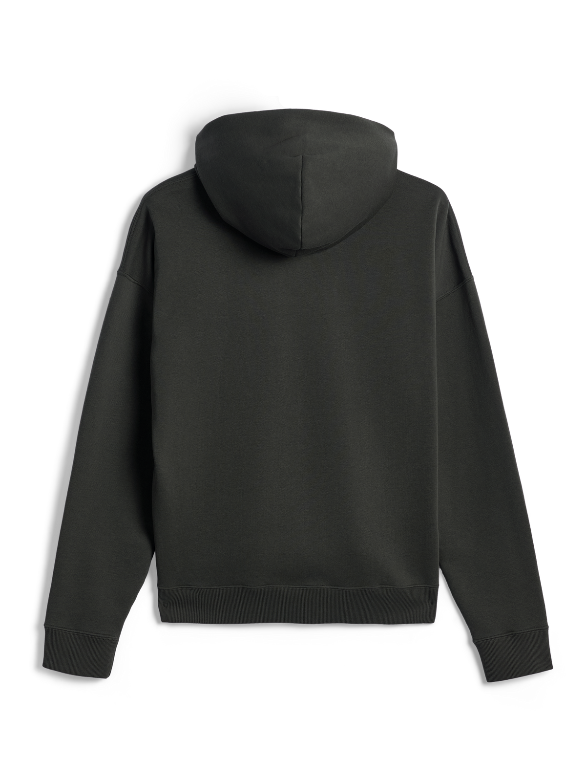 Alpinestars Essentials Ageless Zip Hoodie, widok z tyłu, Off Black, bluza z kapturem zapinana na zamek, luźny krój ze ściągaczami przy mankietach i na dole, polar stone-washed, minimalistyczny design odzieży sportowej