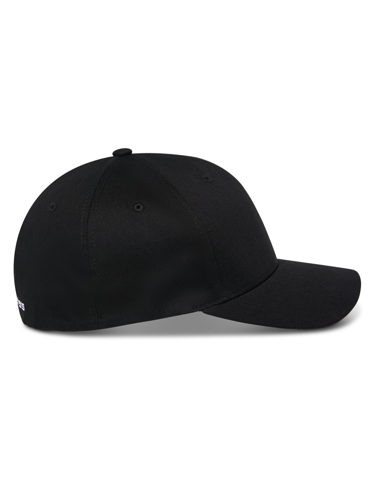 Alpinestars Corp Shift Multi Hat, czarna czapka z daszkiem, profil boczny, zakrzywiony daszek, usztywniona korona, rozciągliwy kepr, codzienna odzież motorsportowa