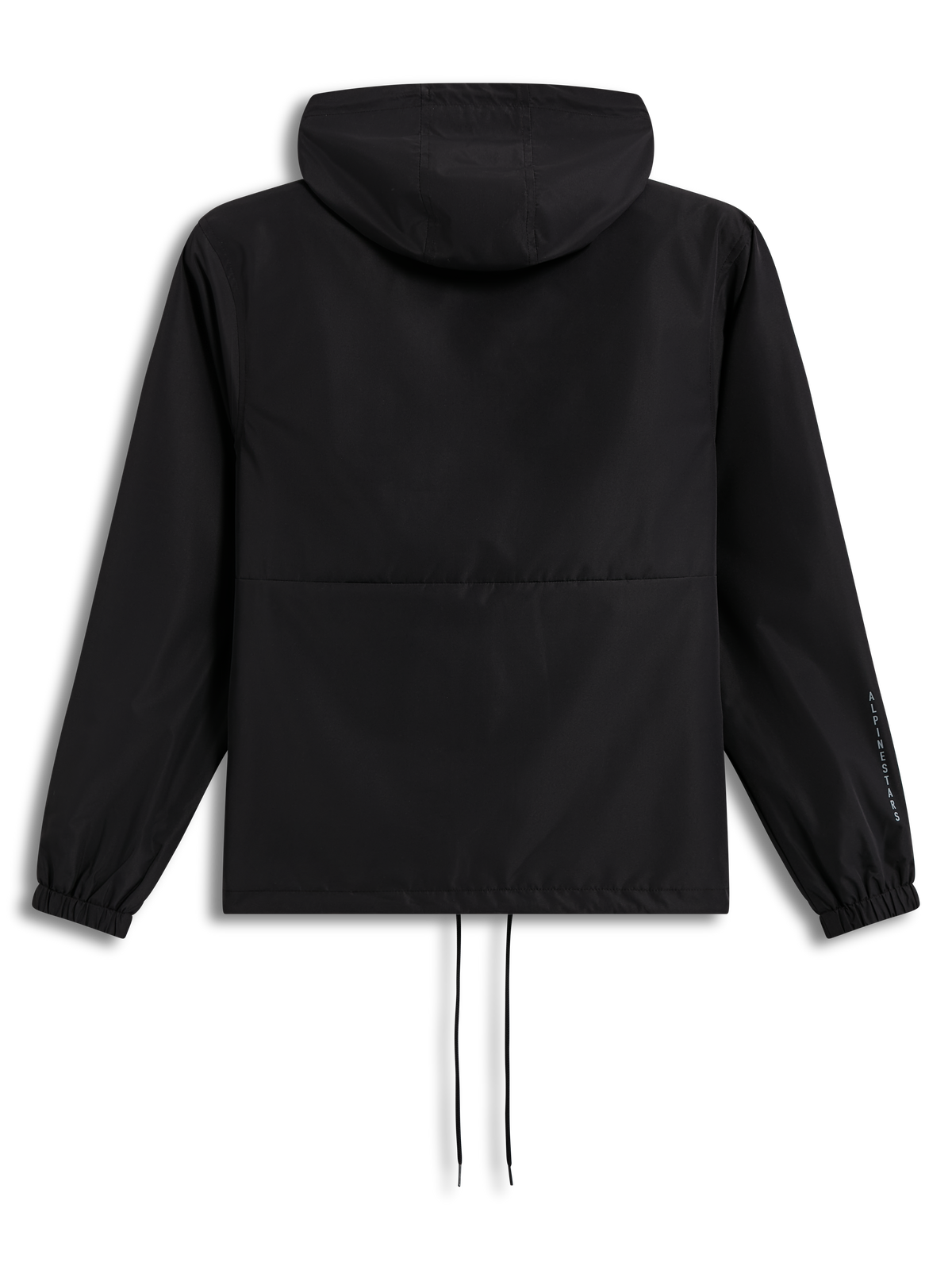 Alpinestars Speeder Resolve Windbreaker Kurtka, lekka czarna kurtka z kapturem i logo na rękawie, widok z tyłu