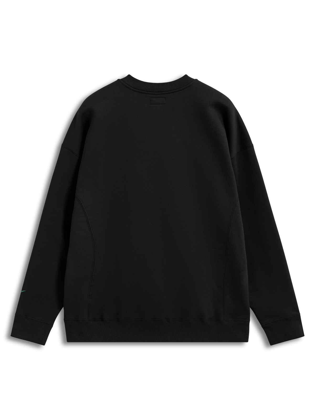 Alpinestars Guise Oversized Crew, czarna bluza z polaru, widok z tyłu, luźny krój, okrągły dekolt i detale przeszyć.