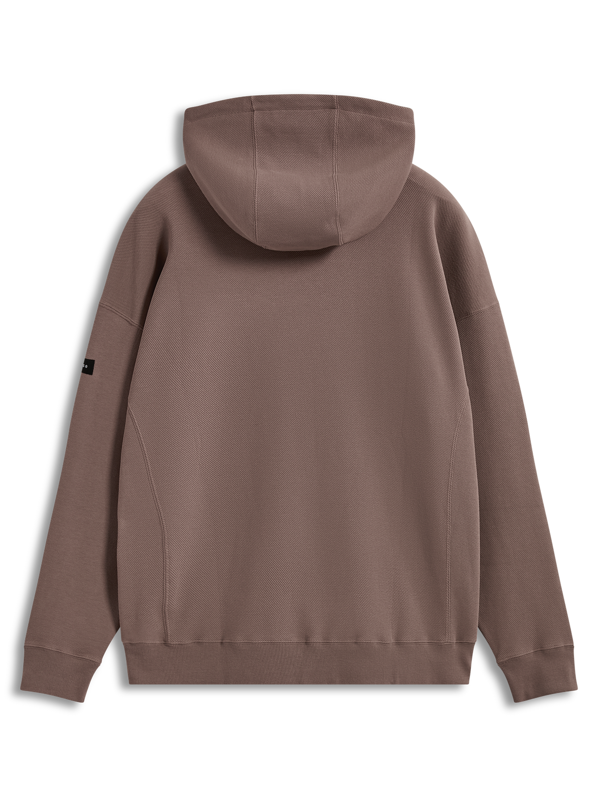 Alpinestars Camino Textured Oversized Hoodie, brązowa bluza z kapturem oversize, teksturowana dzianina twill, widok z tyłu.