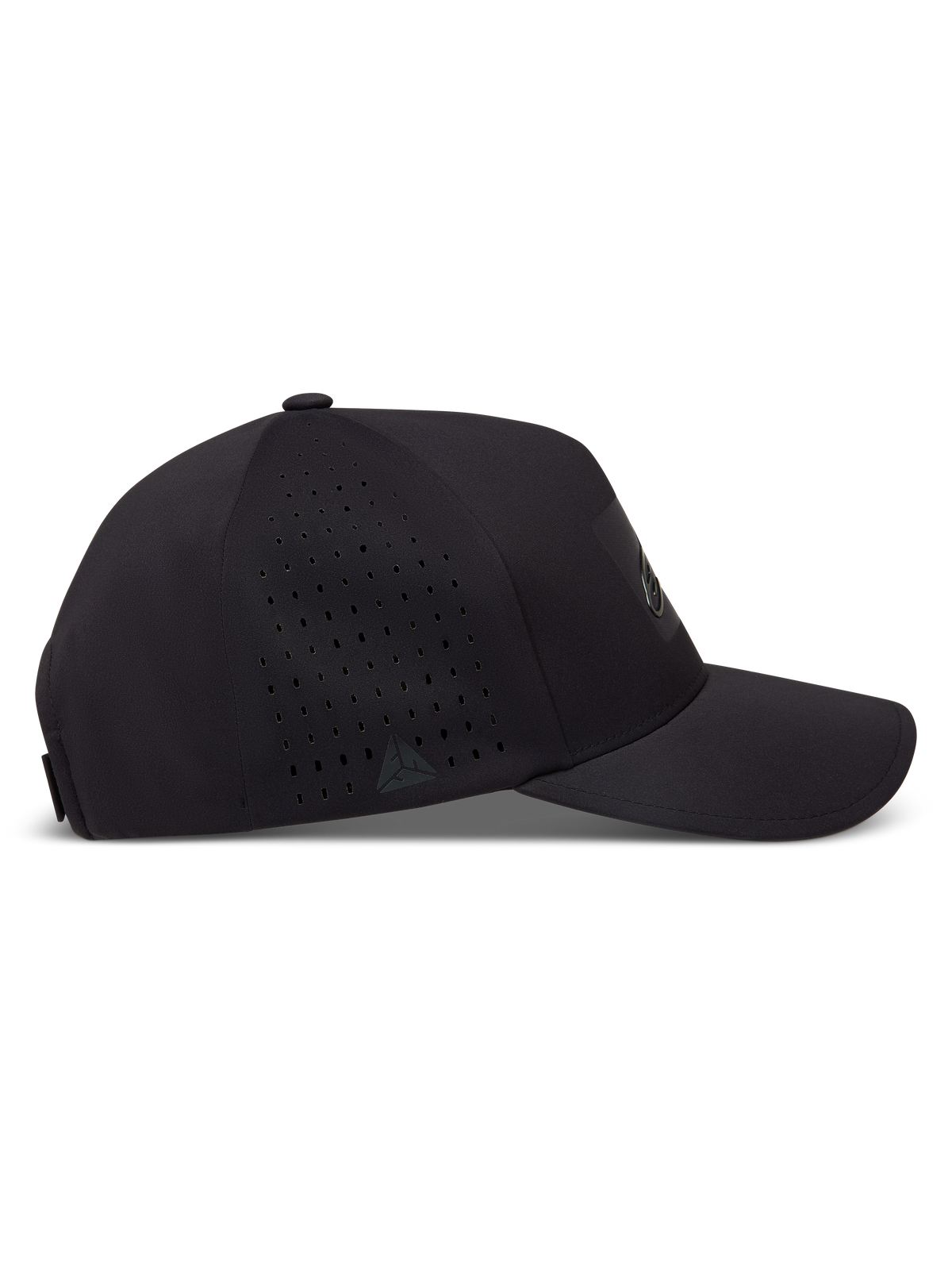 Alpinestars Algo Perf Adjustable, czarna czapka z daszkiem, boczna perforacja, tkanina techniczna, zakrzywiony daszek, sportowa odzież