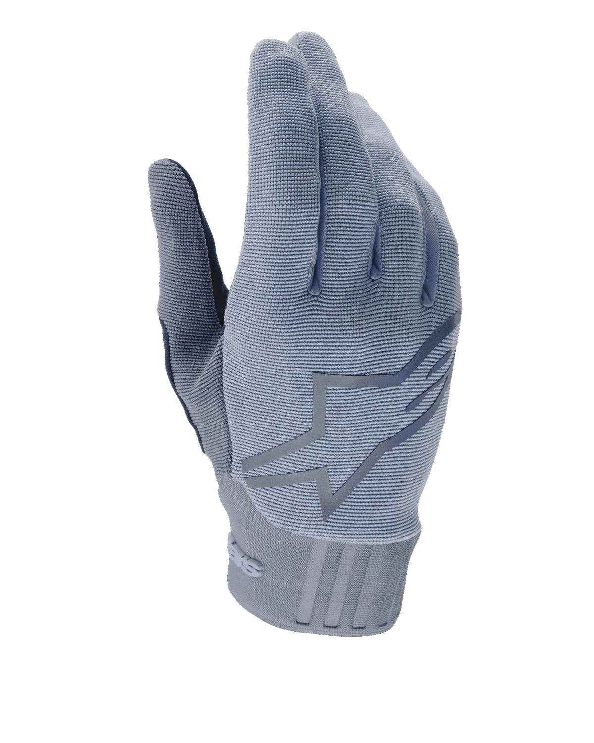 Rękawice Alpinestars A-Dura, rękawice do roweru górskiego, kolor Infinity Blue, teksturowany żebrowany wierzch z dużym logo gwiazdy, neoprenowy mankiet z tłoczonymi detalami, dopasowany krój do jazdy terenowej