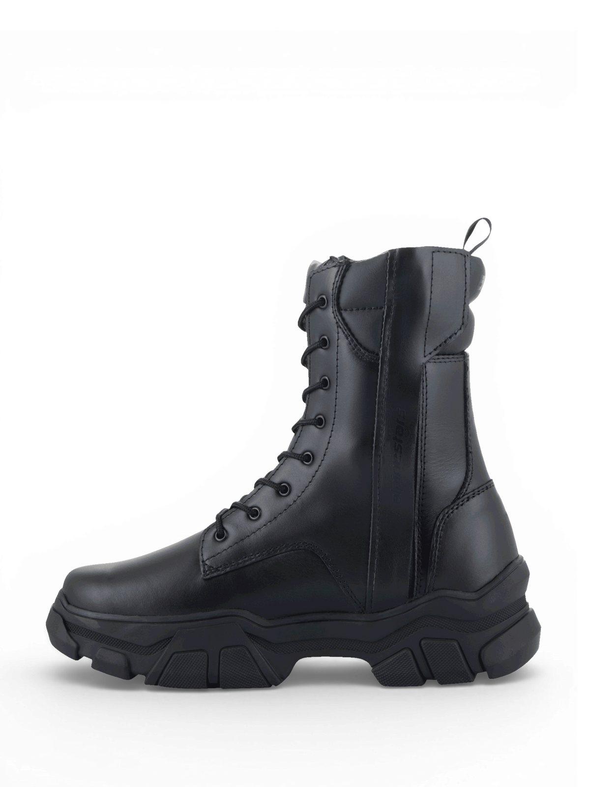 Alpinestars Ava, damskie miejskie buty motocyklowe, czarne, skóra bydlęca, masywna gumowa podeszwa z bocznym zamkiem.