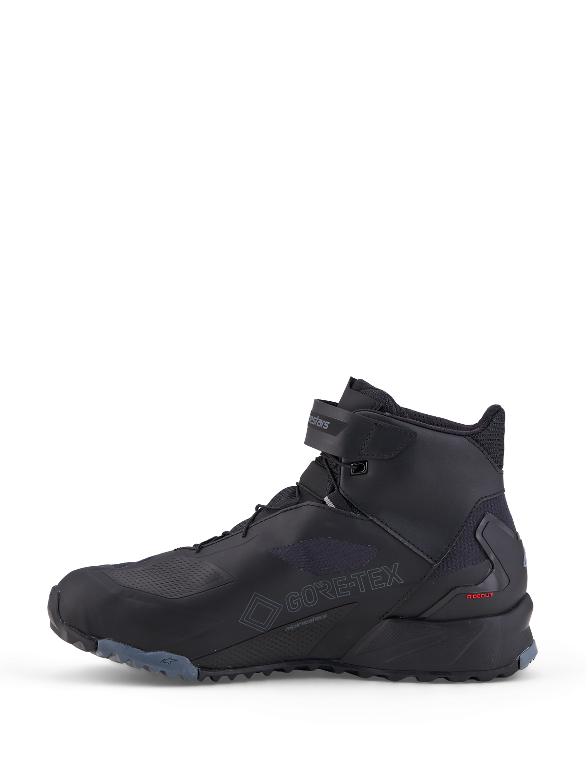 Alpinestars Cr X Gore Tex Buty, wodoodporne buty motocyklowe, czarne i ciemnoszare, z membraną GORE-TEX i zapięciem na pasek na kostce
