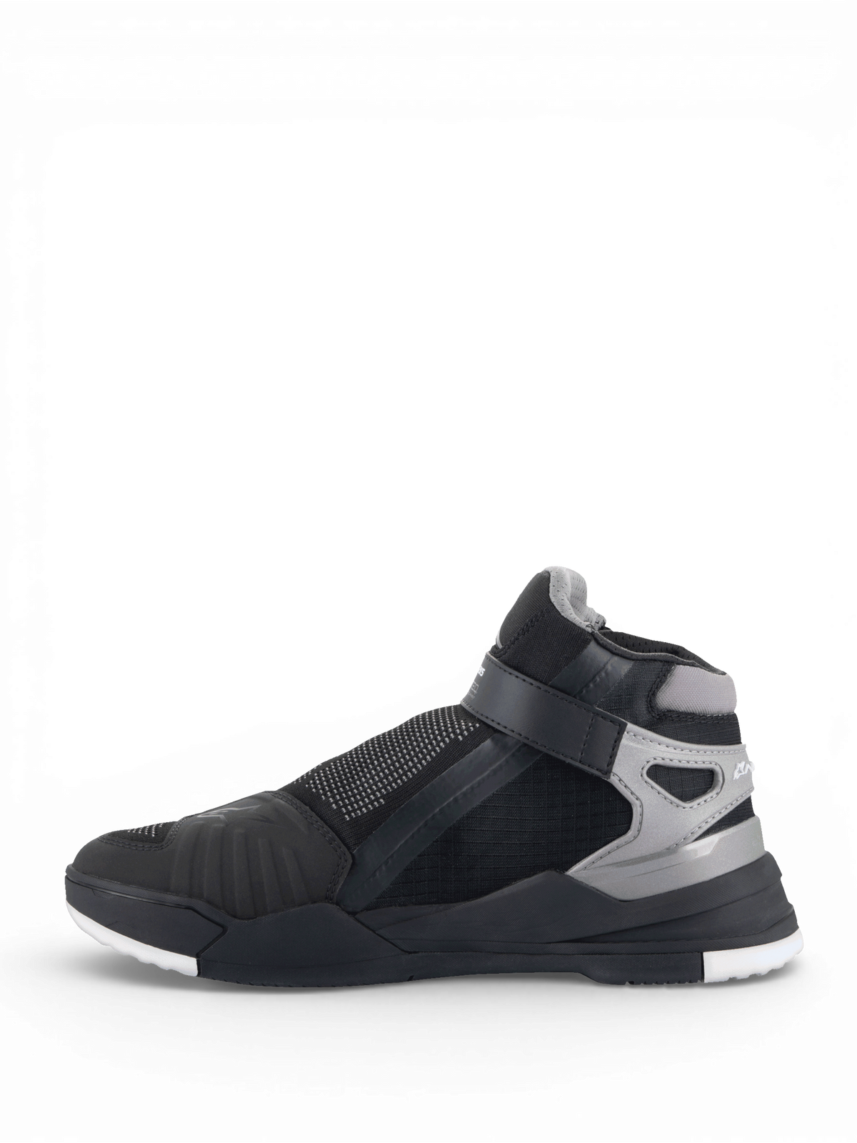 Buty Alpinestars Speedflight Street, czarne i szare miejskie buty motocyklowe z bocznym zamkiem i rzepem.