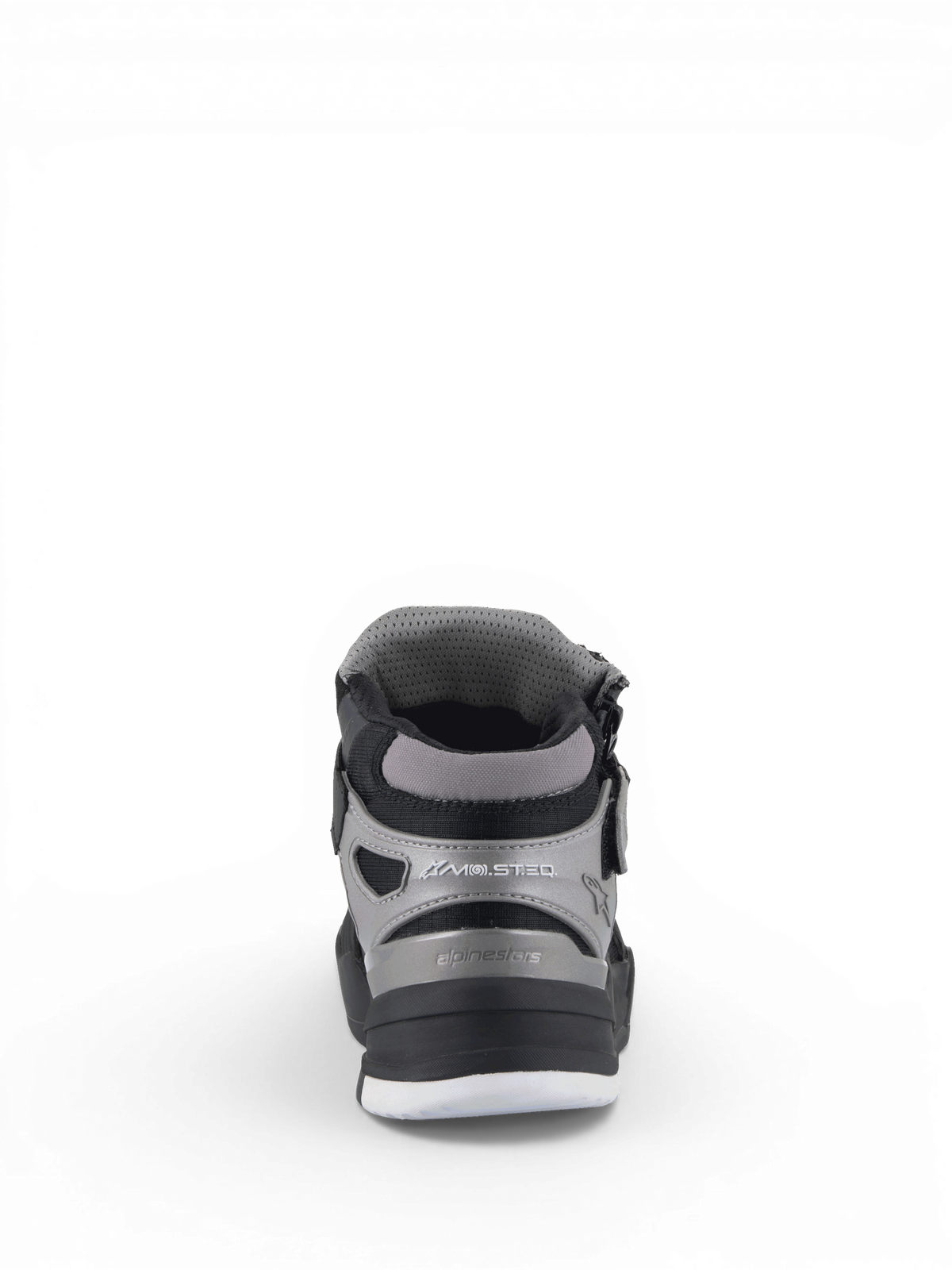 Buty Alpinestars Speedflight Street, czarne i szare miejskie buty motocyklowe, widok od tyłu z ochroną kostek.