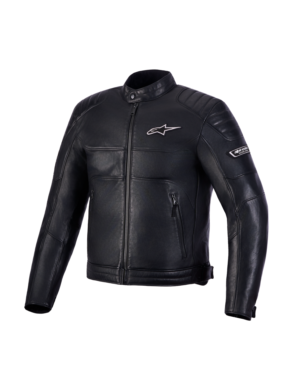 Alpinestars Revern Kurtka skórzana, czarna kurtka motocyklowa, skóra naturalna, miejski styl heritage