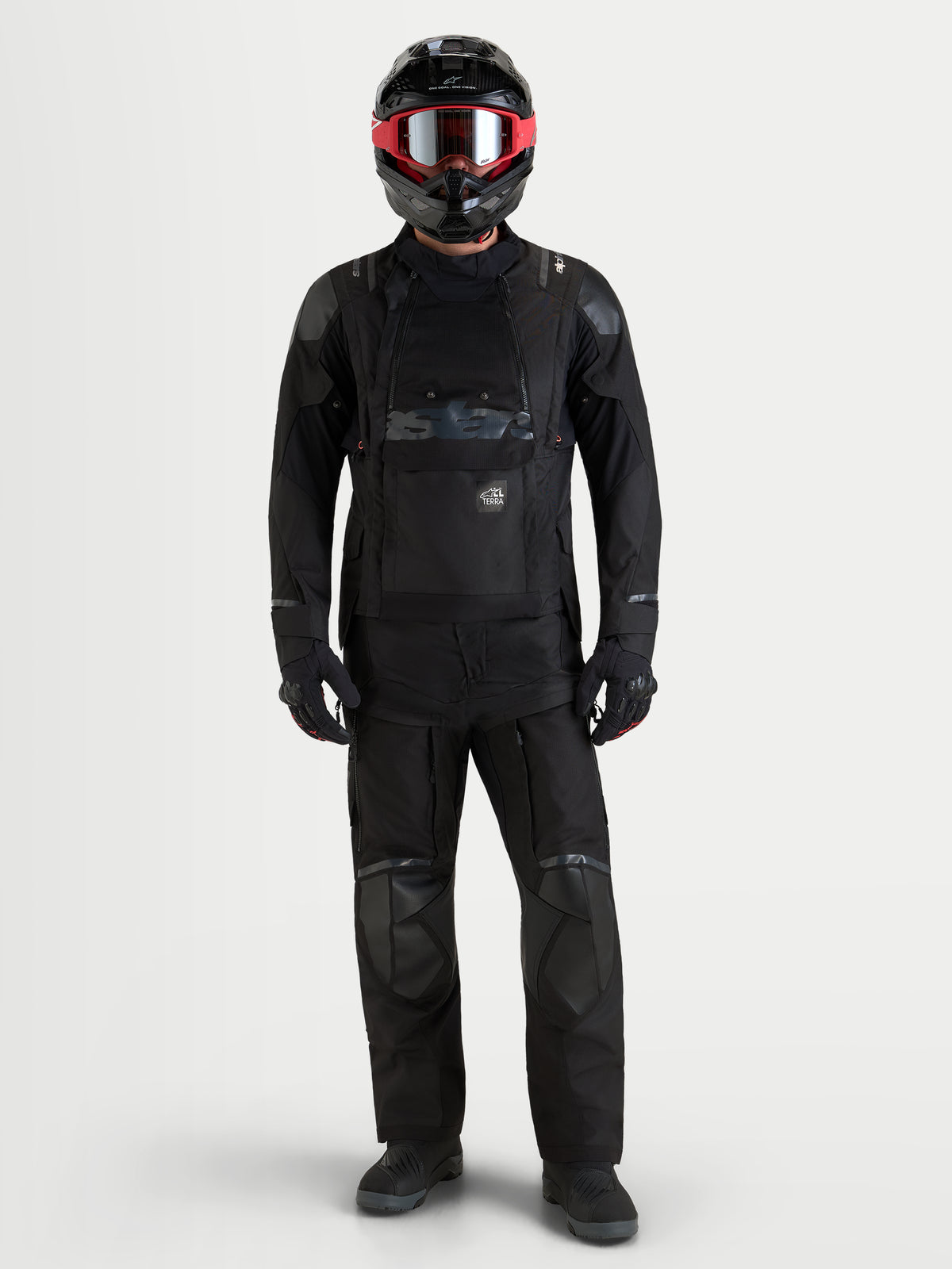 Alpinestars Harok V2 Drystar, czarna męska kurtka motocyklowa turystyczna na model