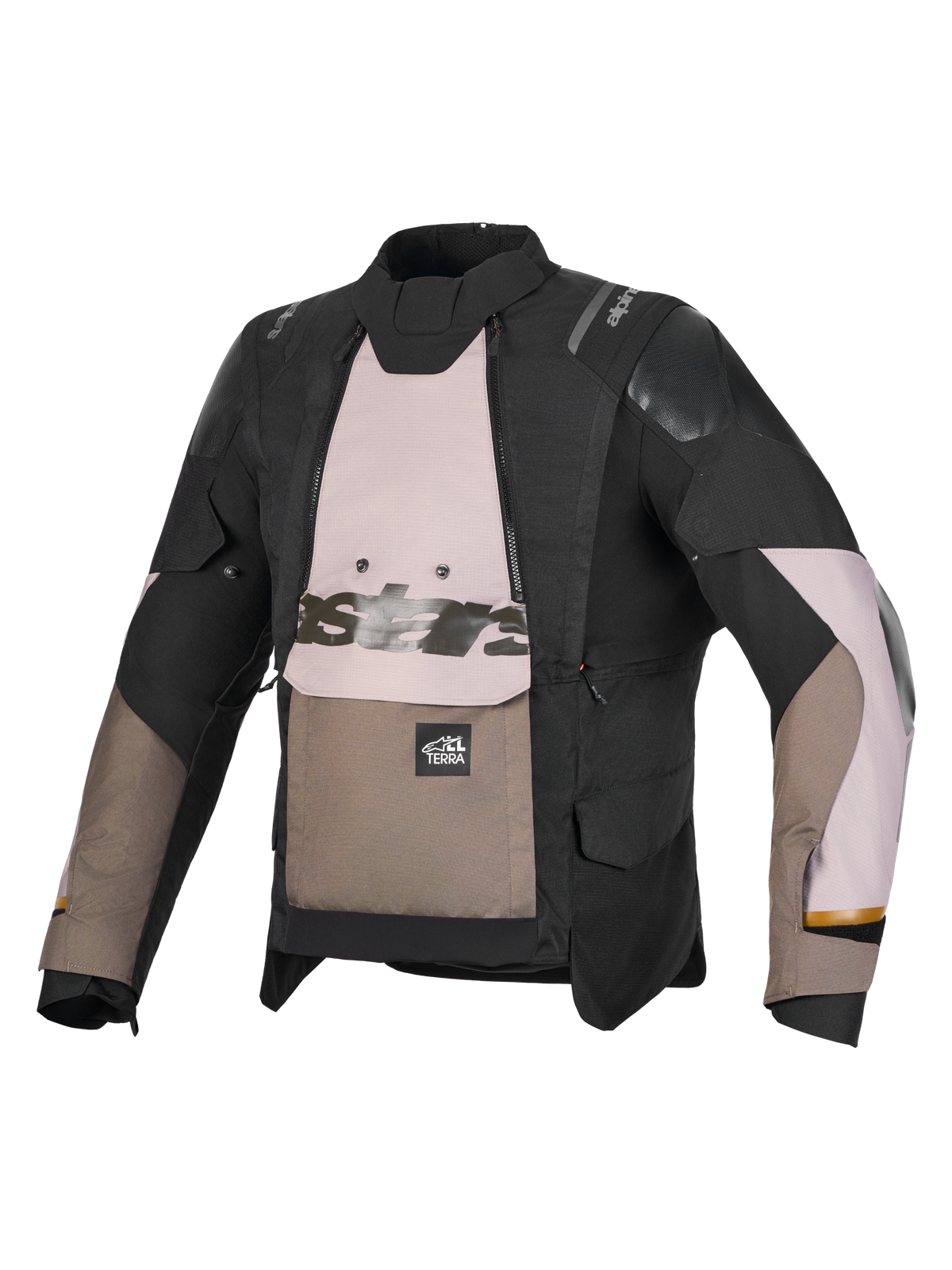 Alpinestars Harok V2 Drystar Kurtka, przygodowa kurtka motocyklowa, aluminiowa, w kolorze orzechowym i czarnym, konstrukcja z wodoodpornego materiału z modułową wentylacją