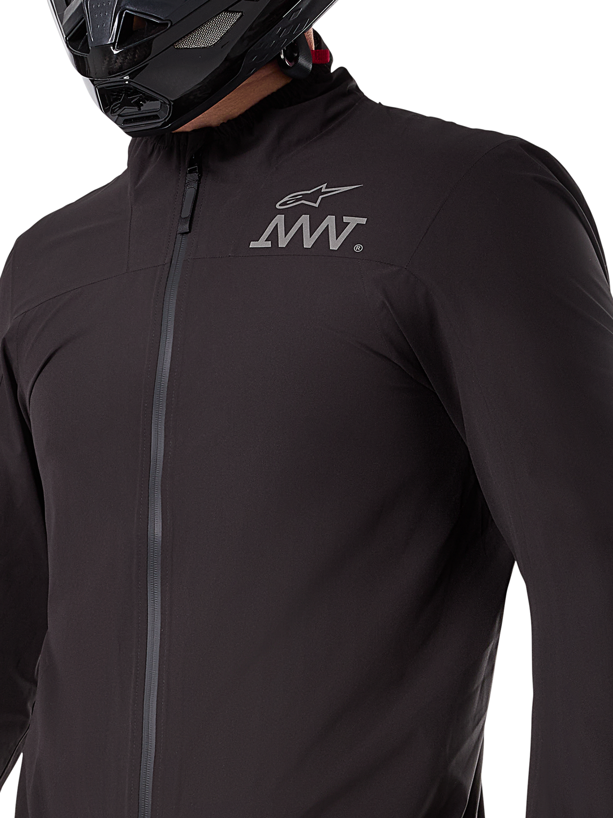 Alpinestars AMT-8 Stretch Drystar® XF Jacket Liner, czarna wodoodporna i wiatroodporna elastyczna warstwa, pakowna odzież techniczna do motocyklowej jazdy przygodowej