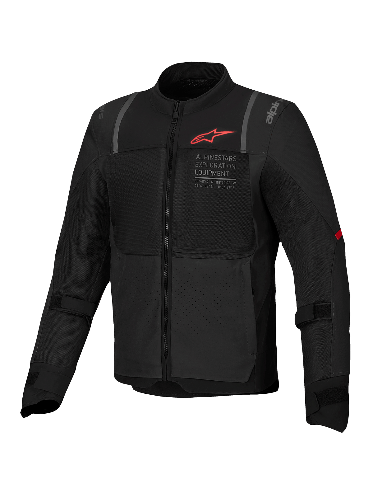 Alpinestars ST-2 Air, męska turystyczna kurtka motocyklowa, czarna, panele mesh dla wentylacji, certyfikat CE AA.