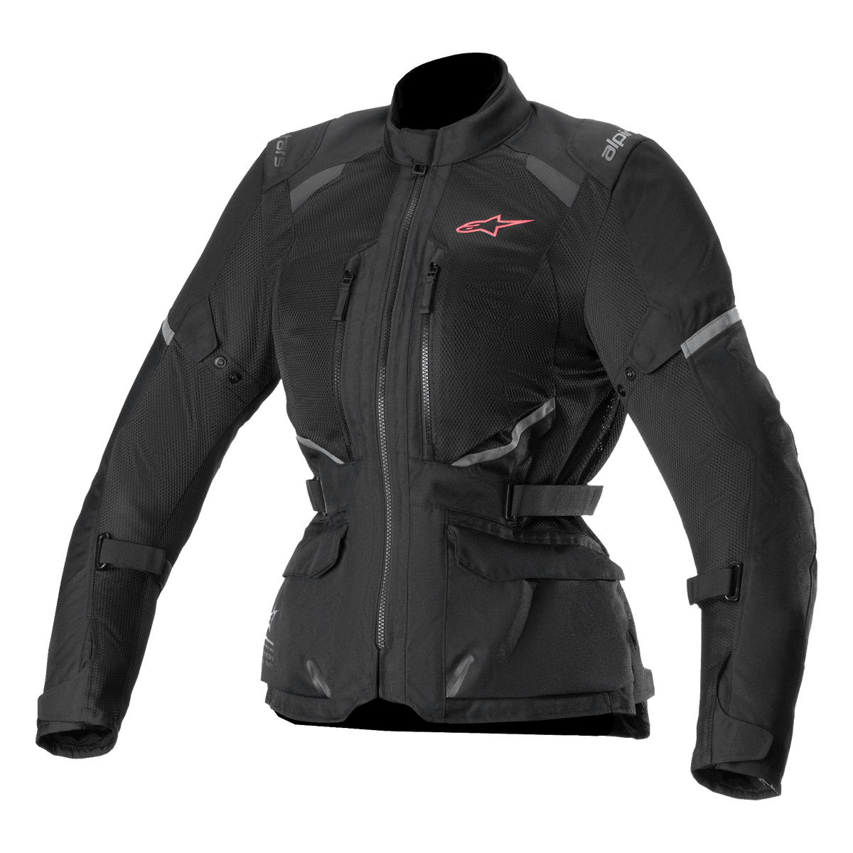 Kurtka Stella Andes Air Drystar®, damska kurtka motocyklowa turystyczna, czarna, certyfikowana tekstylna kurtka z rozległą wentylacją z siatki i kompatybilnością z Tech-Air