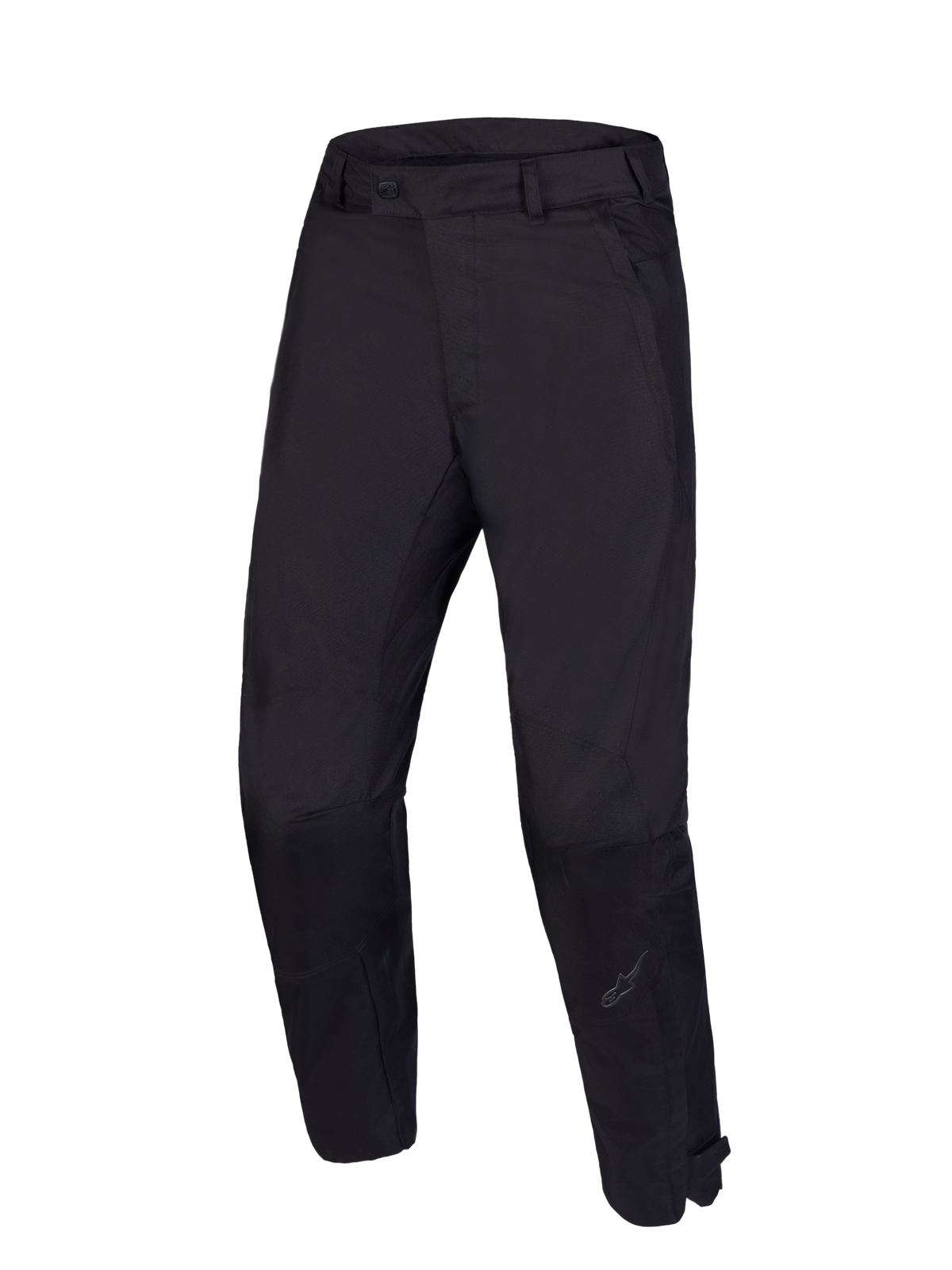 Alpinestars C-1 Waterproof, czarne wodoodporne spodnie motocyklowe urban, konstrukcja z materiału tekstylnego z ergonomicznymi kolanami i certyfikatem CE