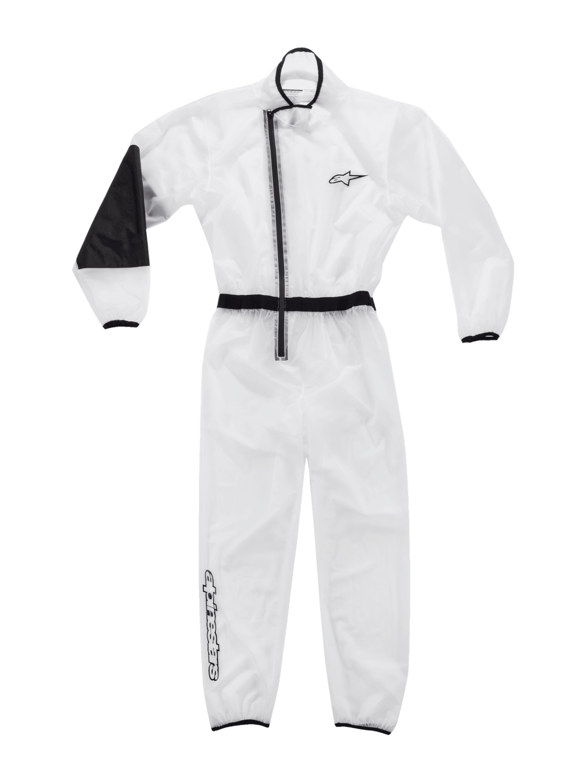 Alpinestars kombinezon przeciwdeszczowy Kart AND młodzieżowy, przezroczysty i czarny, wodoodporny, wzmocniony łokieć.