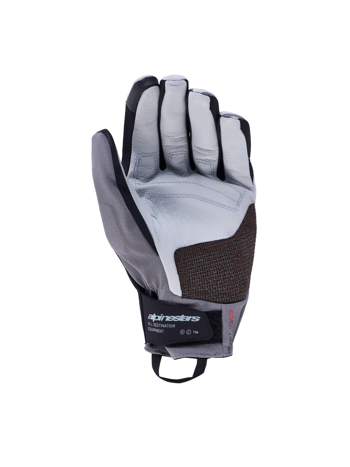 Alpinestars Harok Pro Drystar Rękawice, rękawice motocyklowe adventure, szare i ciemnoszare, z wodoodporną membraną Drystar i skórzaną dłonią