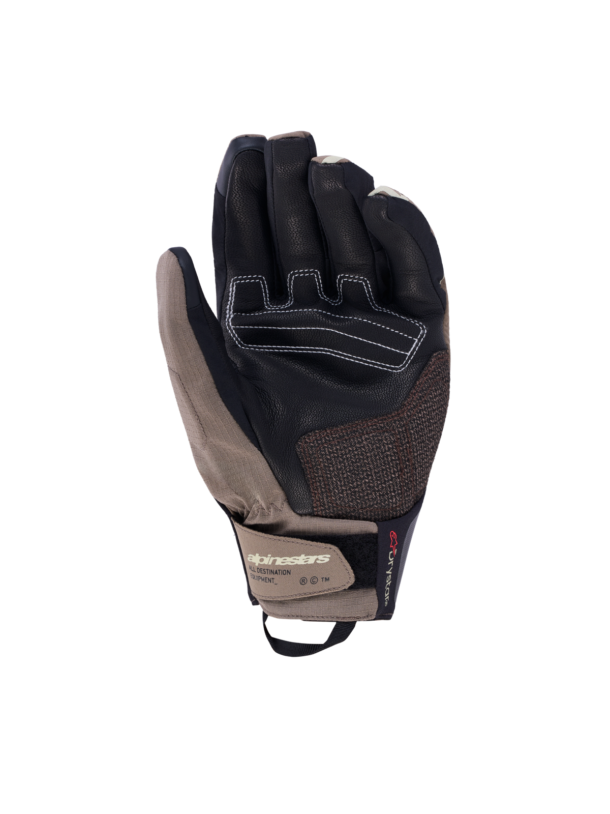 Alpinestars Harok Pro Drystar, rękawice motocyklowe adventure, brązowe i czarne, z membraną wodoodporną i skórzaną dłonią