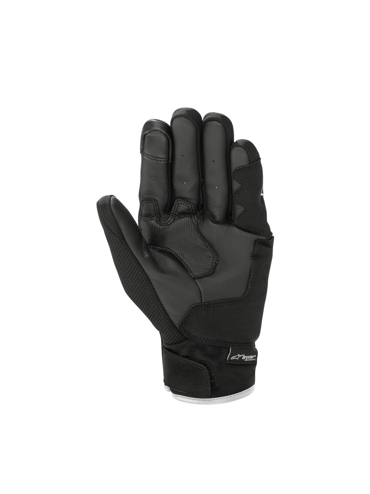 Alpinestars rękawice S-Max Drystar®, czarne sportowe rękawice motocyklowe ze skórzaną dłonią, krótki mankiet, wodoodporne