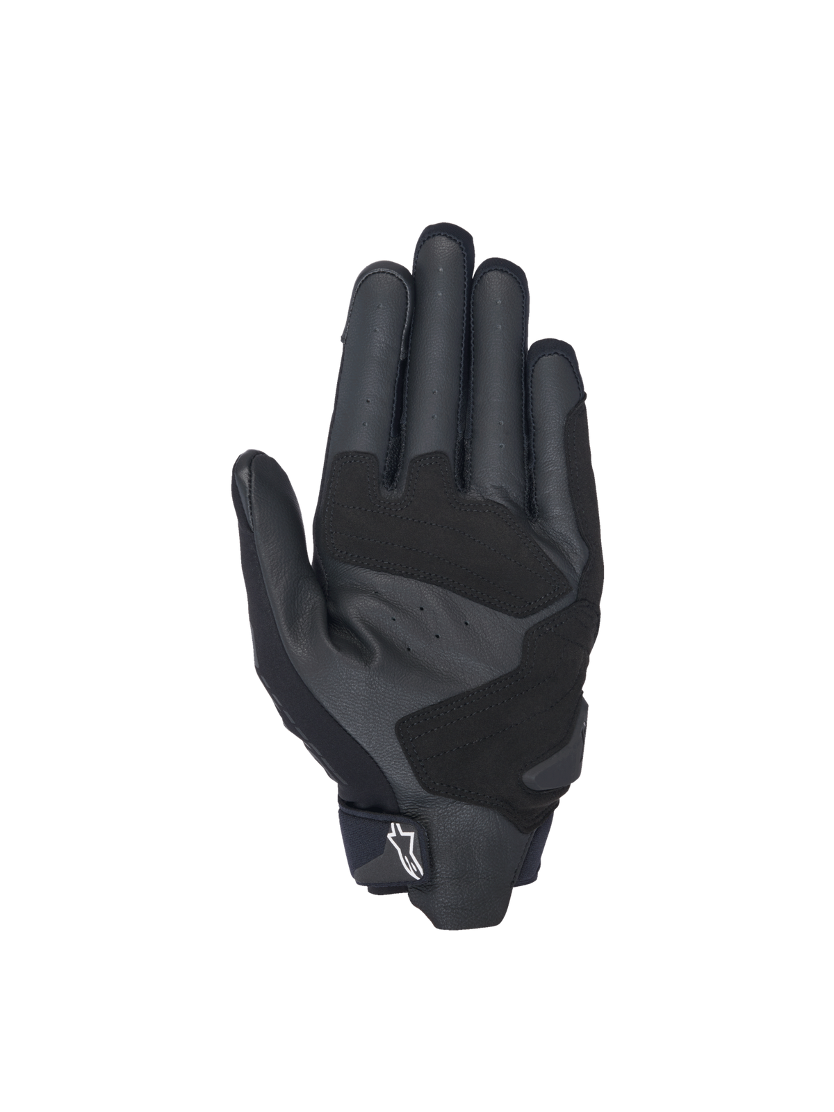 Alpinestars SP X 3 Gloves, black motorcycle racing gloves with perforated leather palm and synthetic overlays.