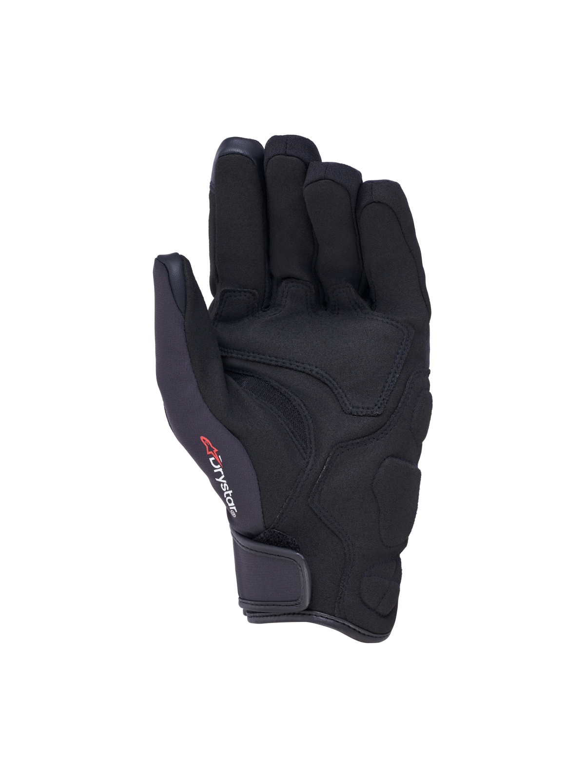 Alpinestars Stella Ignite Drystar Insulated Rękawice, damskie wodoodporne rękawice motocyklowe, widok dłoni, czarne, syntetyczne zzmocnienia z zamszu i technologia Drystar