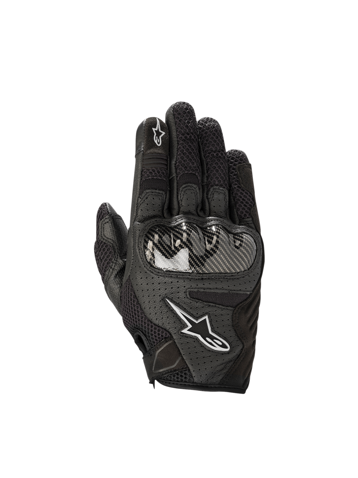 Alpinestars Stella SMX1-Air V2, damskie rękawice motocyklowe, czarne, perforowana skóra i siatka, twarda ochrona kostek, certyfikowane CE