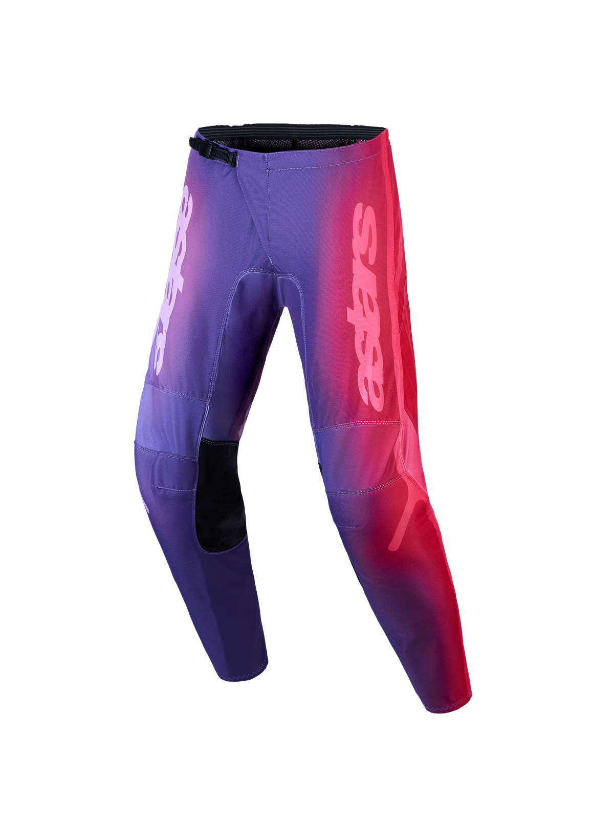 Alpinestars Stella Fluid Kepler, damskie spodnie motocrossowe, fioletowy i czerwony gradient, logo astars, wytrzymała konstrukcja do wyścigów terenowych off-road.