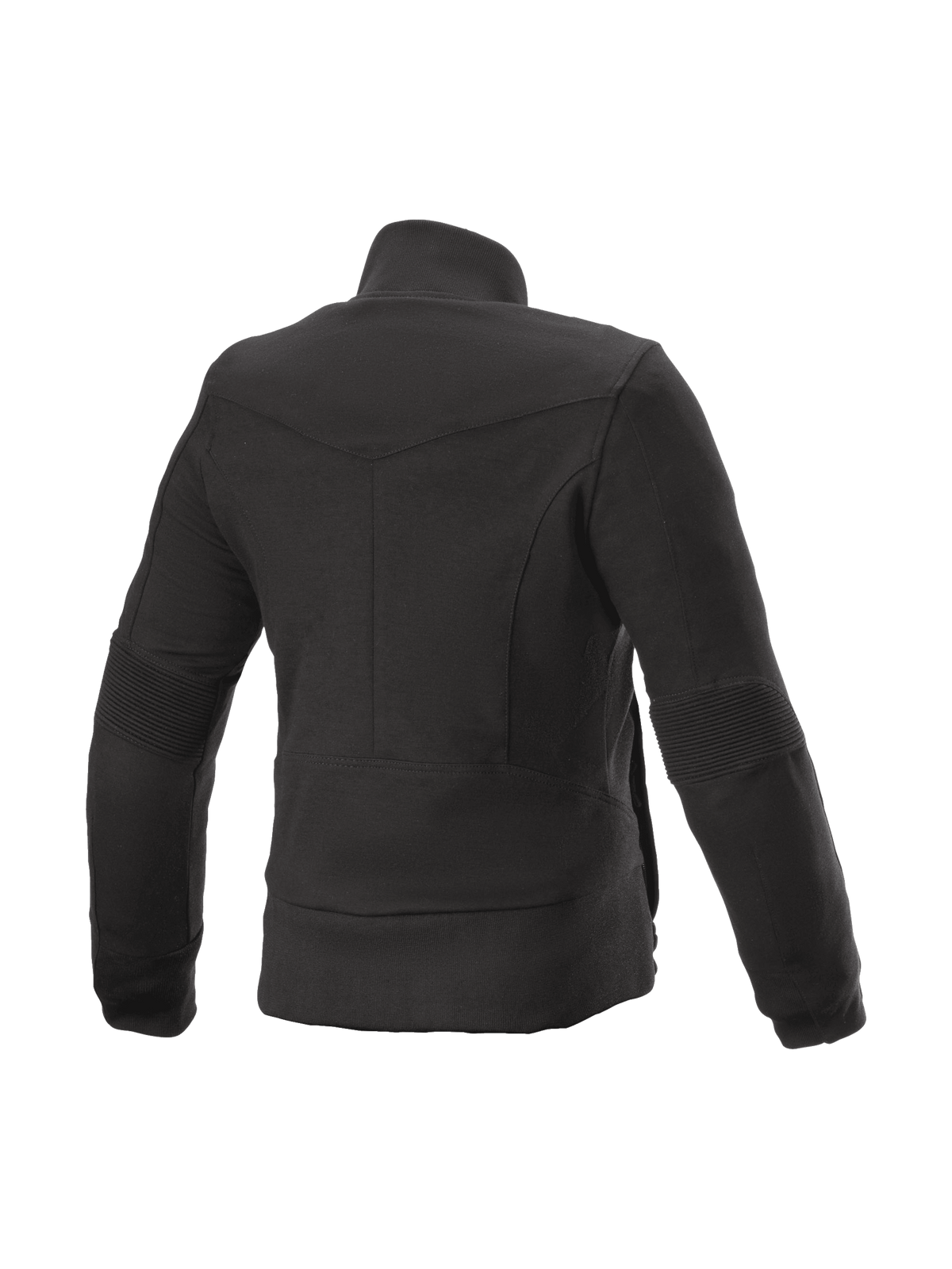 Alpinestars Women's Banshee Fleece, Black Urban Motorcycle Jacket with Kevlar Protection and Ribbed Detailing, Back View