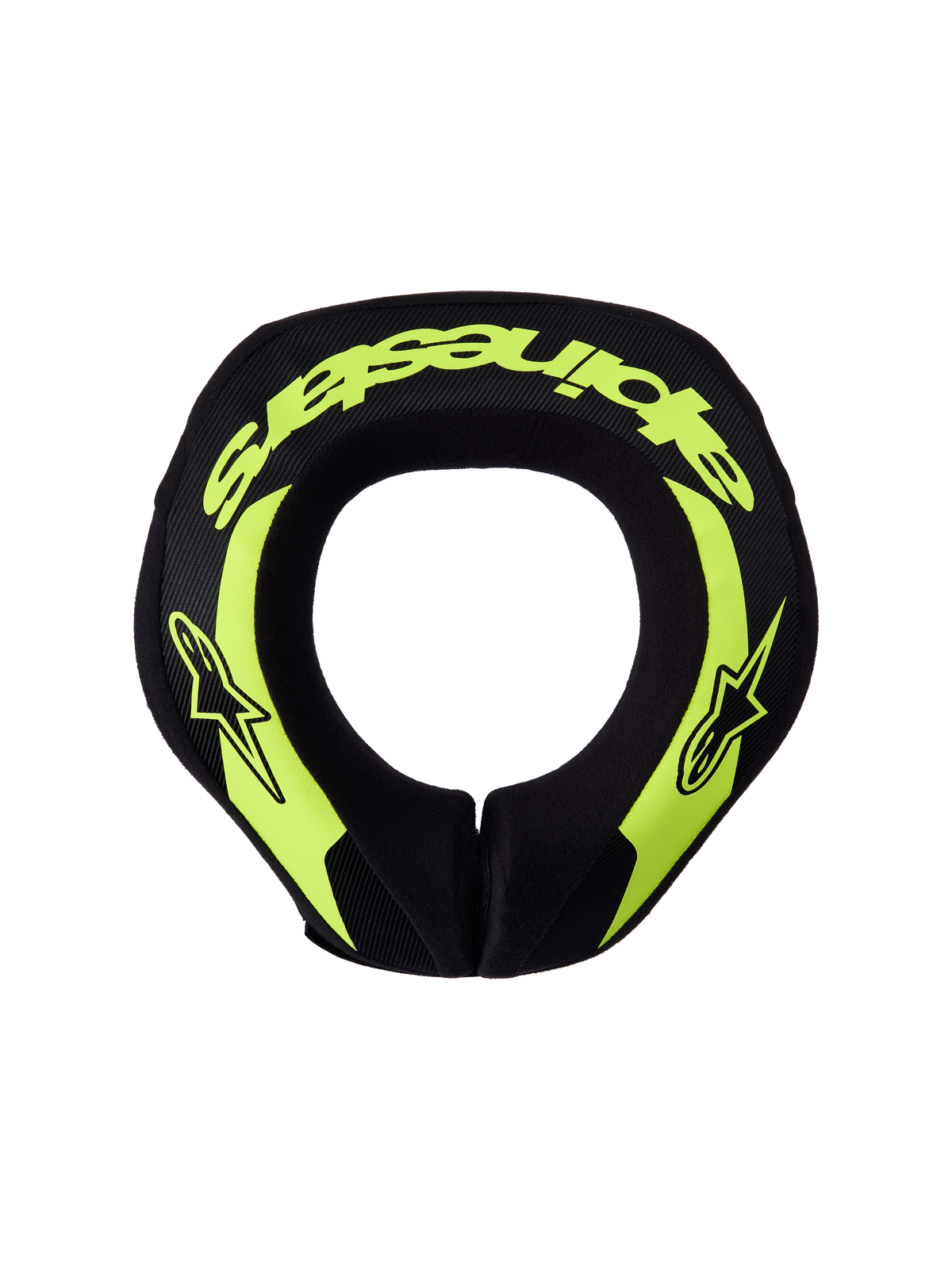 Alpinestars Kołnierz Ochronny Sequence Młodzieżowe, ochraniacz szyi do motocrossu, jaskrawożółty i czarny, widok z góry