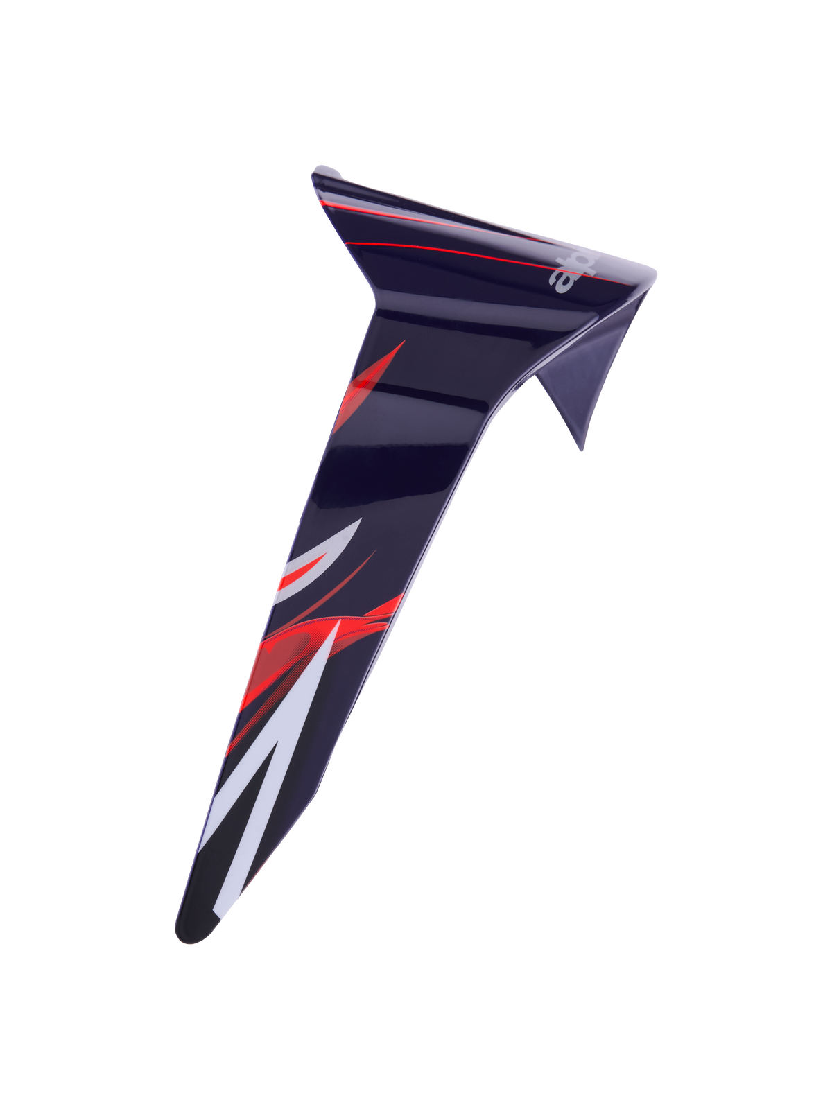 Alpinestars Supertech R10 Flyte Standard Spoiler, akcesorium do kasku, purpurowo-czerwony z połyskiem, czerwone i białe grafiki, smukła aerodynamiczna część zamienna do kasków wyścigowych, wykończenie na wysoki połysk