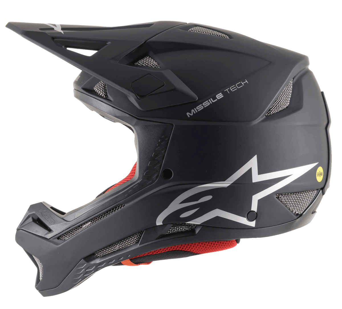 Kask Missile Tech Solid czarny matowy, pełny kask downhill MTB z ochroną MIPS i siatkową wentylacją.
