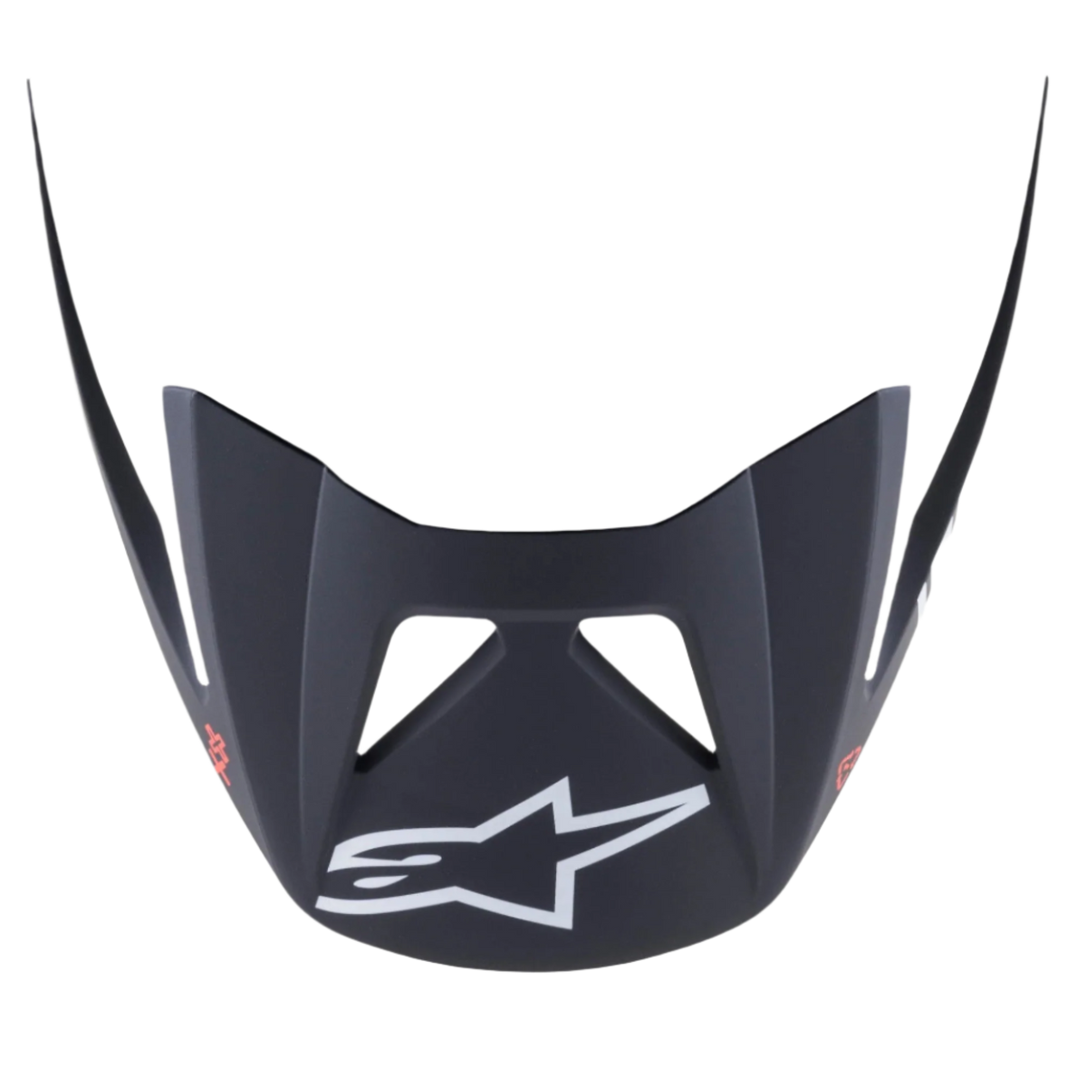 Alpinestars Visor Vector Tech A1, replacement cycling helmet visor, Black Light Gray Matt, featuring white A-star logo on front, durable plastic construction for MTB trail and enduro use