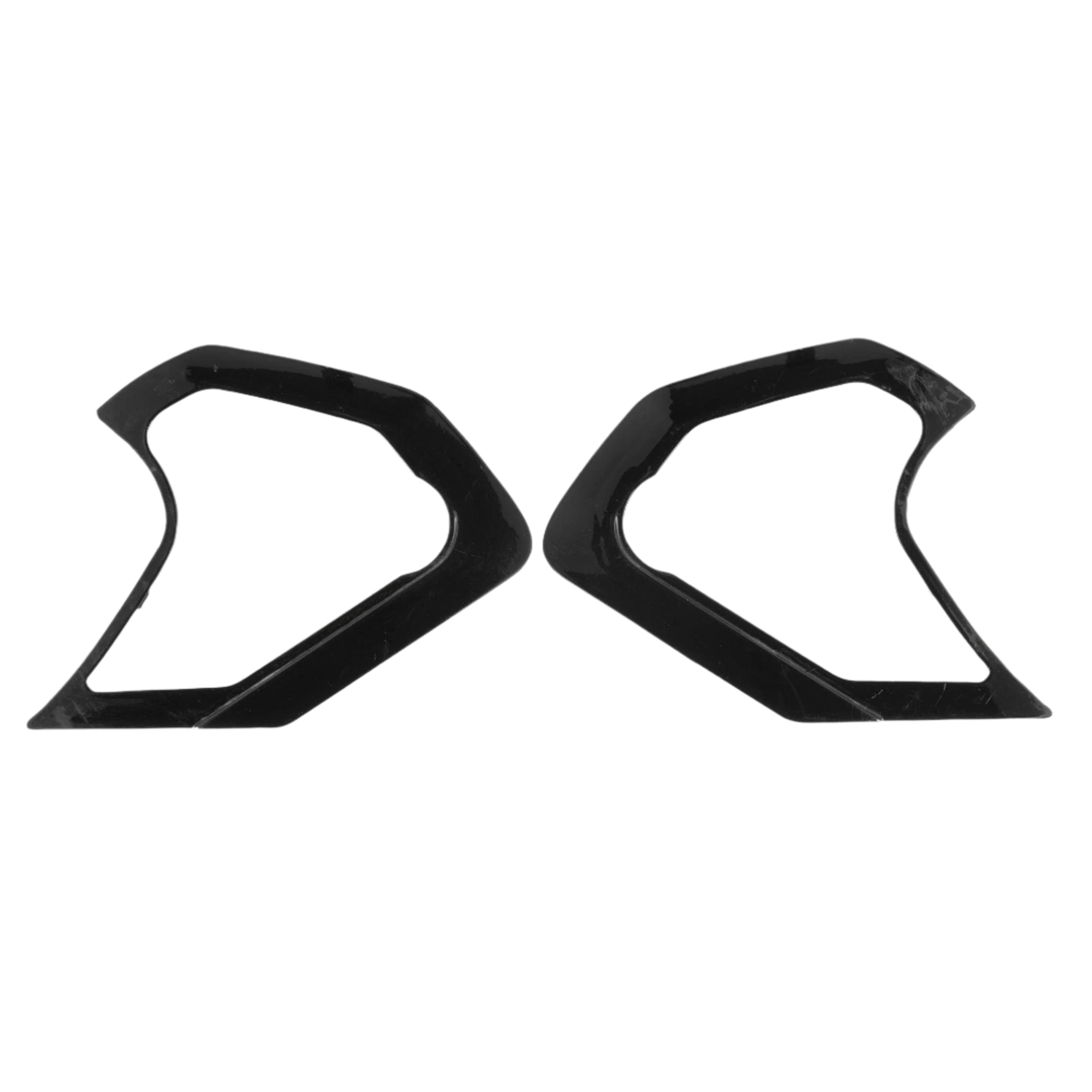 Alpinestars Osłona mechanizmu wizjera Supertech R10, czarny połysk, para plastikowych elementów zamiennych do mechanizmu szyby, geometryczny kształt z wycięciami, oficjalna część zamienna do kasków S-R10