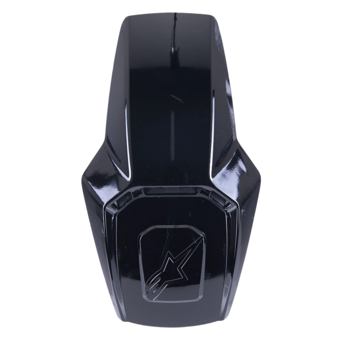 Alpinestars Supertech R10 Top Vent, akcesorium do kasku motocyklowego, czarny błyszczący, z wytłoczonym logo Alpinestars, stylowa część zamienna do wentylacji kasku
