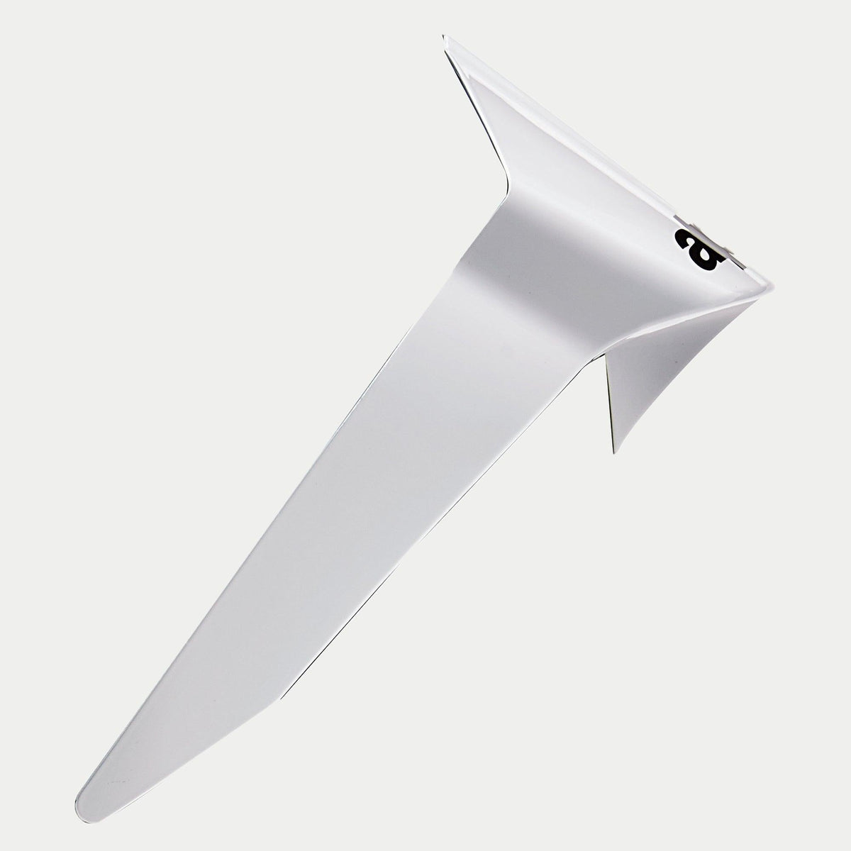 Alpinestars Supertech R10 Solid Standard Spoiler, zamienne akcesorium do kasków motocyklowych, biały połysk, aerodynamiczny design z czarnym logo, oficjalna część zamienna do kasków S-R10