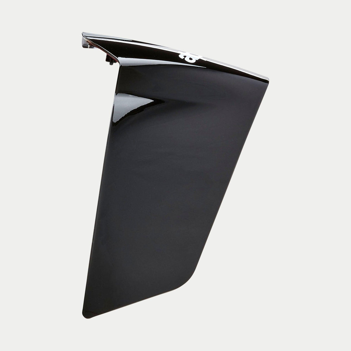 Alpinestars Supertech R10 Solid Race Spoiler, akcesorium do kasku, czarny błyszczący, aerodynamiczna część zamienna z polerowanym wykończeniem i białym detalem logo