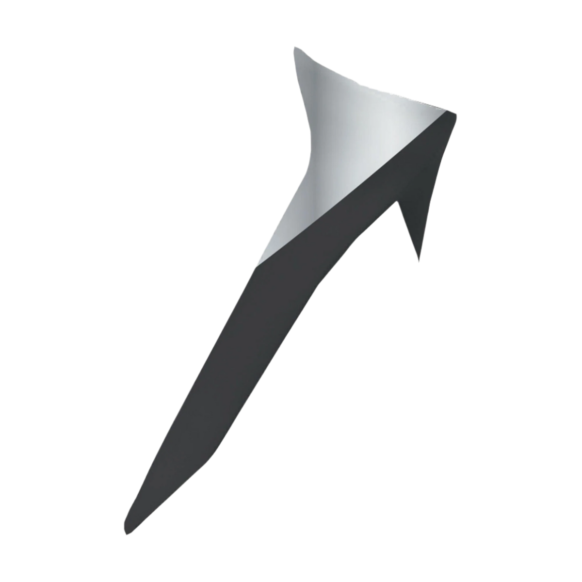 Alpinestars Supertech R10 Element Standard Spoiler, akcesorium do kasku, czarny karbon, srebrny i czarny połysk, aerodynamiczny element tylny do kasków S-R10, smukły kanciasty profil z wykończeniem na wysoki połysk