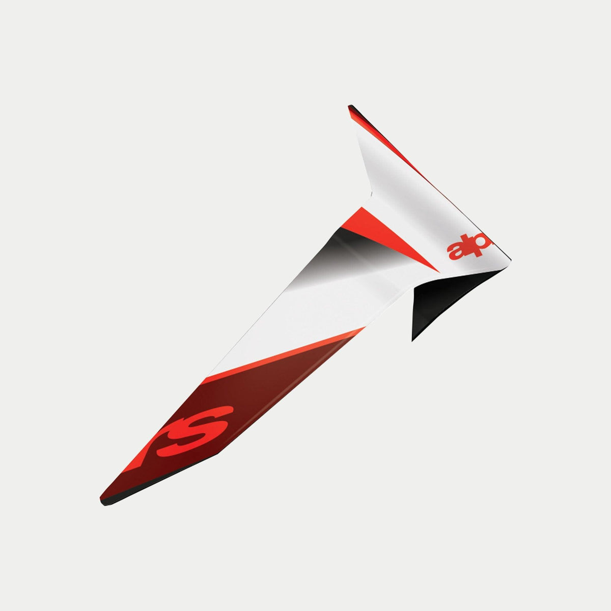 Alpinestars Supertech R10 Team Standard Spoiler, akcesorium do kasku, czarny karbon, czerwony i biały z połyskiem, aerodynamiczna część zamienna z czerwonymi logotypami i grafiką z efektem karbonu, błyszczące wykończenie do kasków S-R10 Team