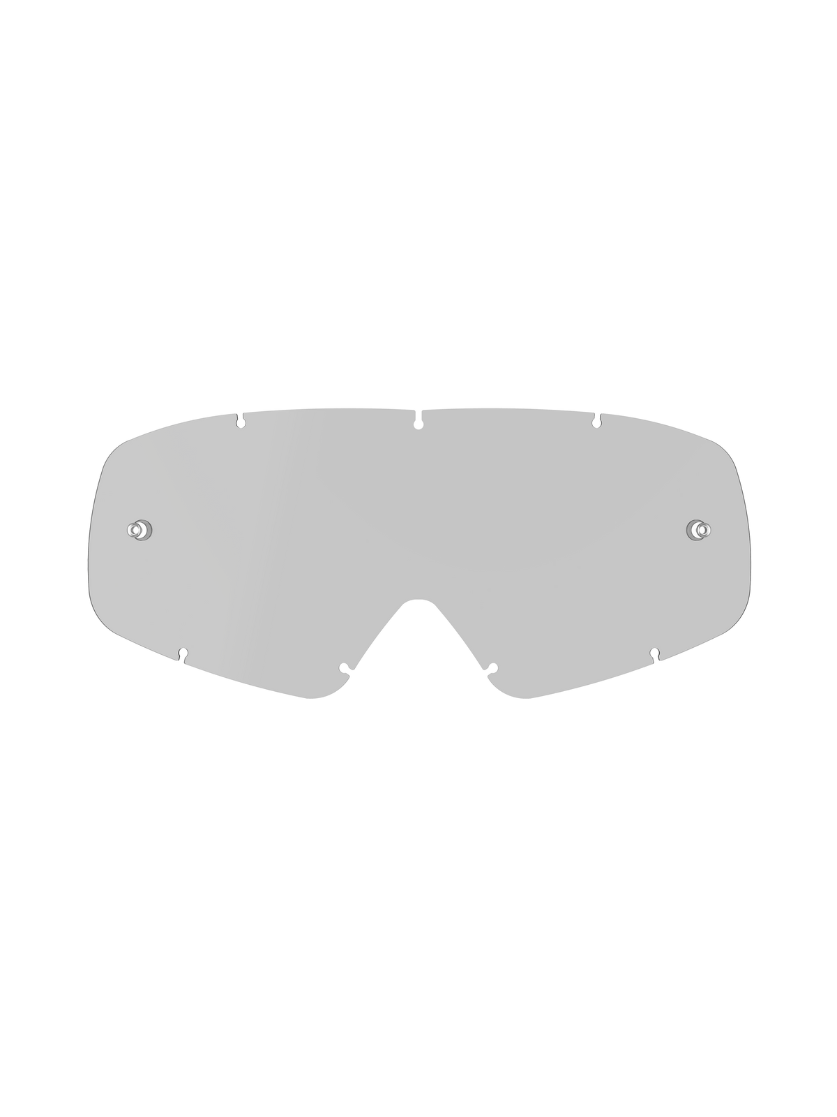 Alpinestars Vision Youth Smoke Lens, Medium Smoke tinted replacement visor for youth motocross goggles, curved polycarbonate design featuring integrated tear-off posts and a seven keyhole locking system.