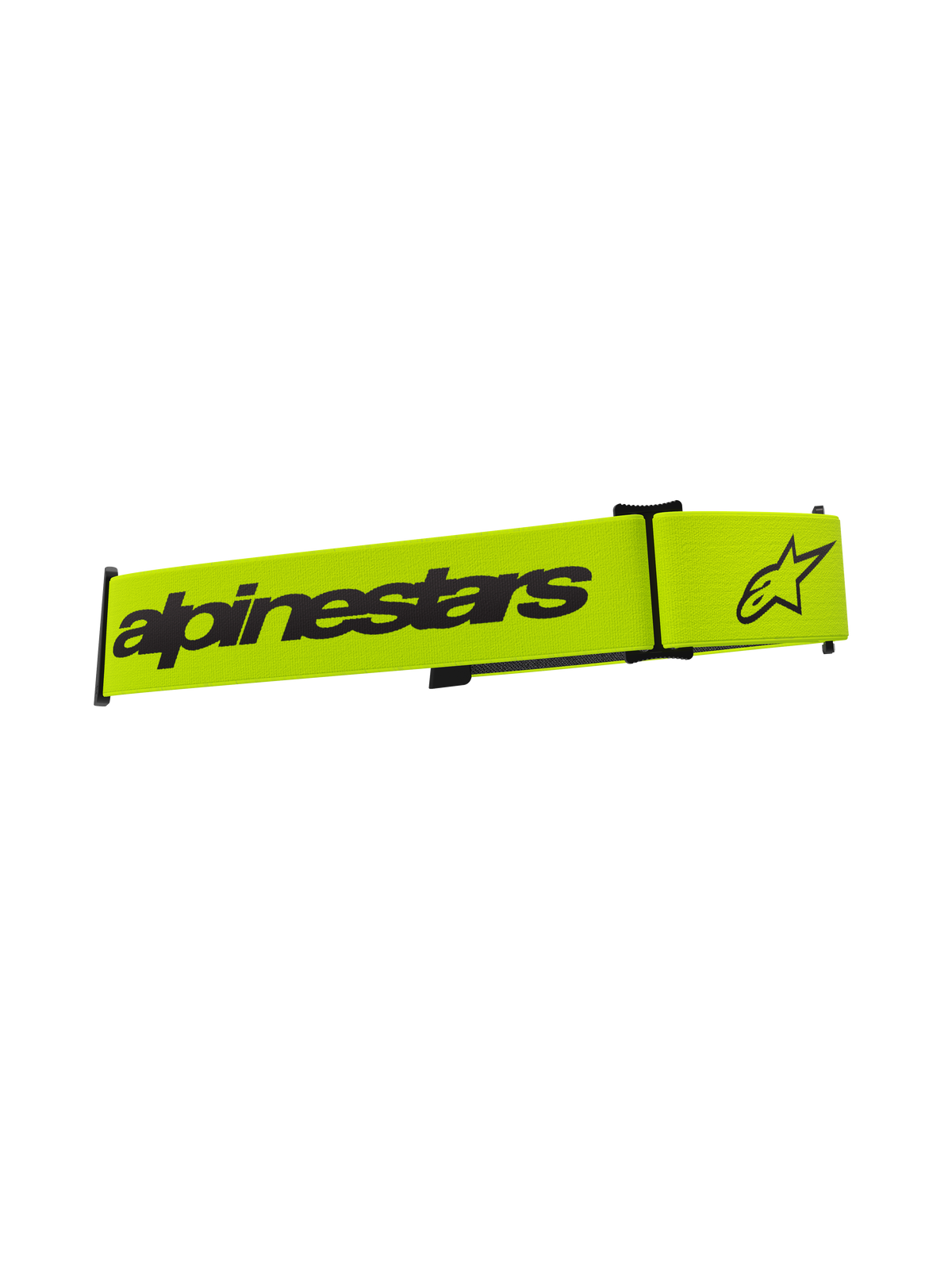Alpinestars Supertech Goggles Strap, Motocross Goggle Accessory, Yellow Fluo and Black, featuring black Alpinestars wordmark and star logo, replacement strap for off-road goggles