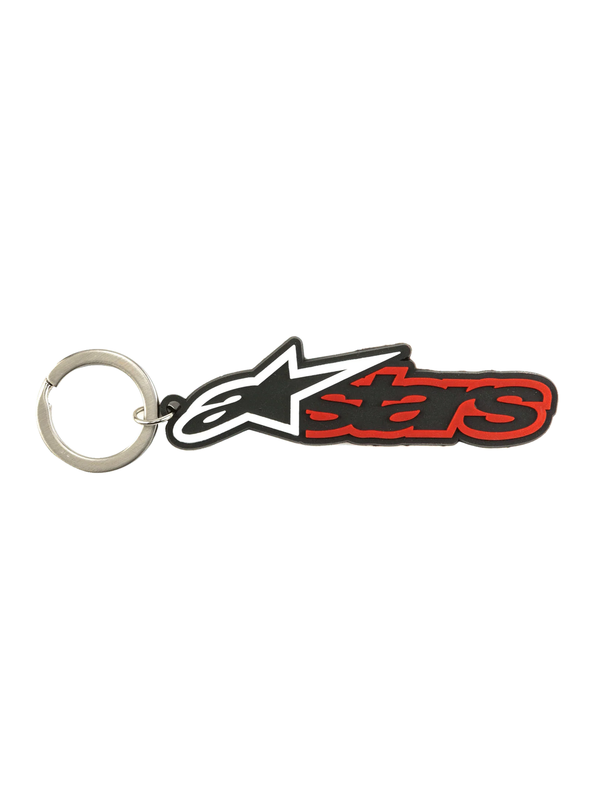 Alpinestars Brelok Blaze, gumowy brelok 3D, czarny i czerwony, metalowy pierścień zatrzaskowy, akcesorium sportswear do codziennego użytku