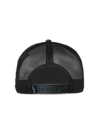 Alpinestars Corp Trucker Hat, Casual Trucker Cap, Green Camo and Black, rear view featuring black mesh back panels and adjustable snapback closure, small woven logo tag, classic motorsport-inspired design