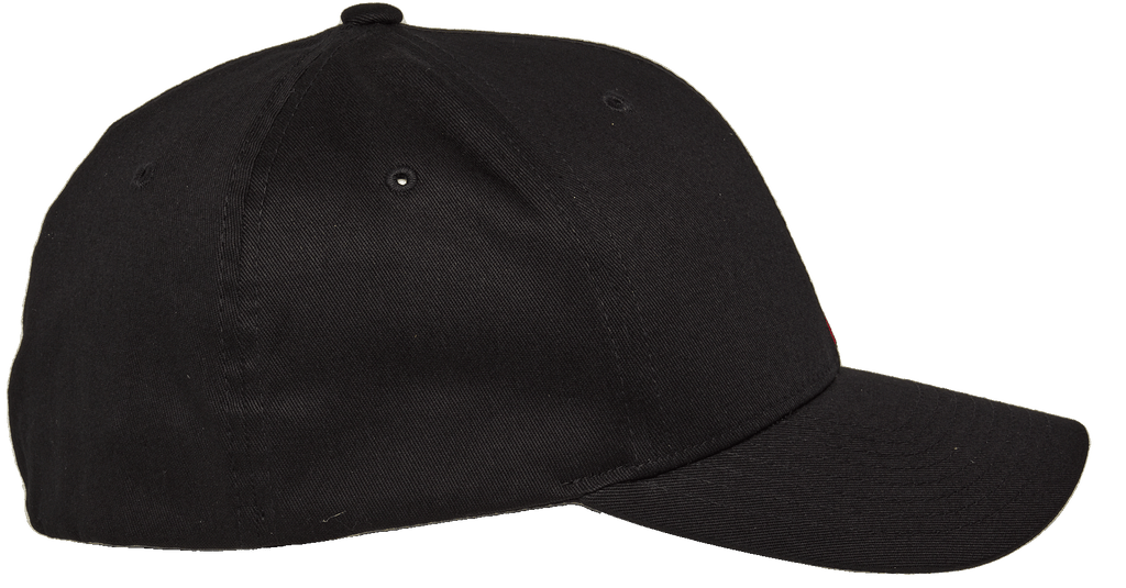 Alpinestars Corp Shift 2 Curved Brim, czarna czapka z daszkiem, profil boczny, zakrzywiony daszek, usztywniona korona z otworami wentylacyjnymi, codzienne nakrycie głowy inspirowane sportami motorowymi